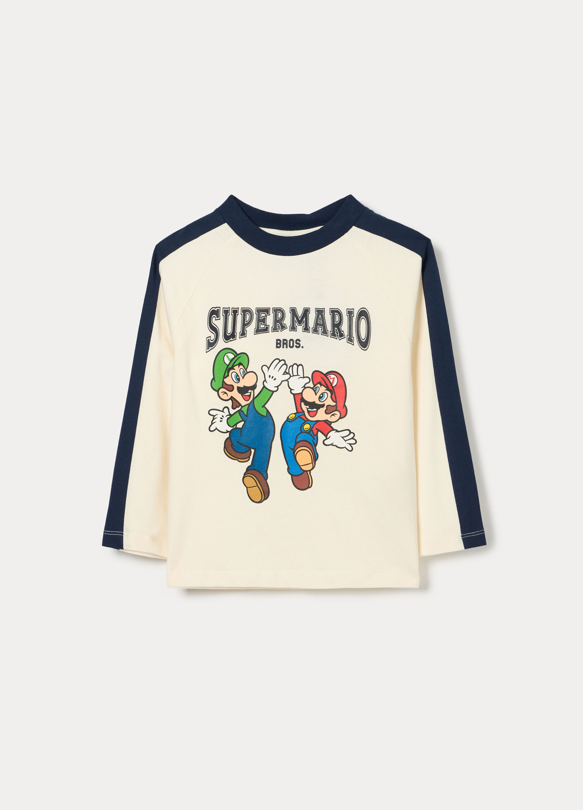T-shirt Super Mario in jersey di puro cotone bambino_0