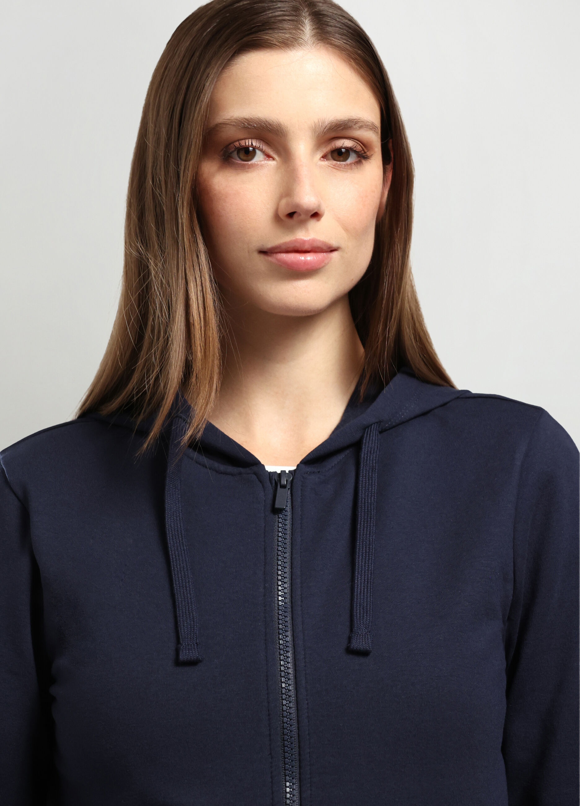 Felpa in misto cotone stretch donna_2