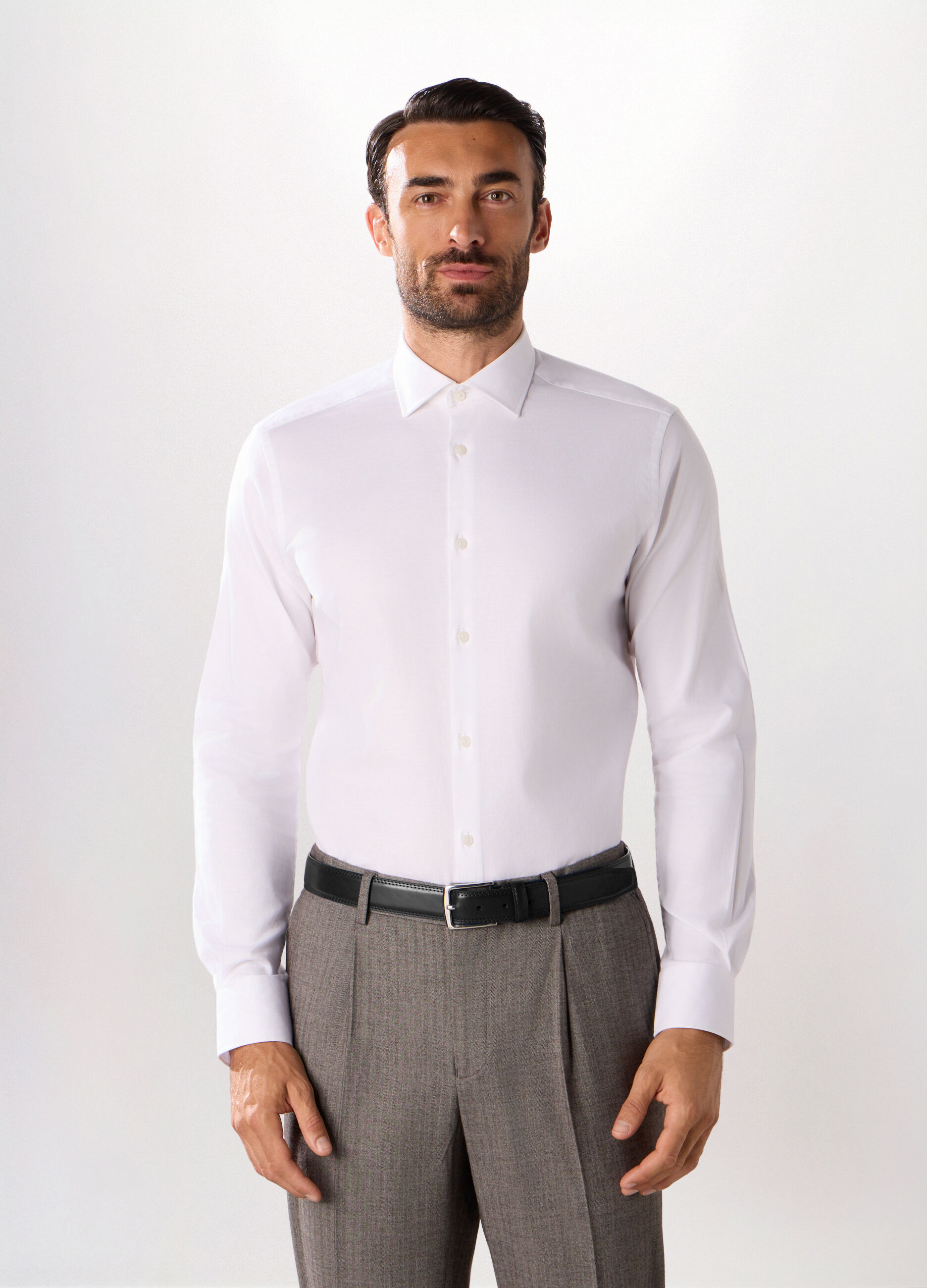Camicia slim fit in cotone stretch uomo