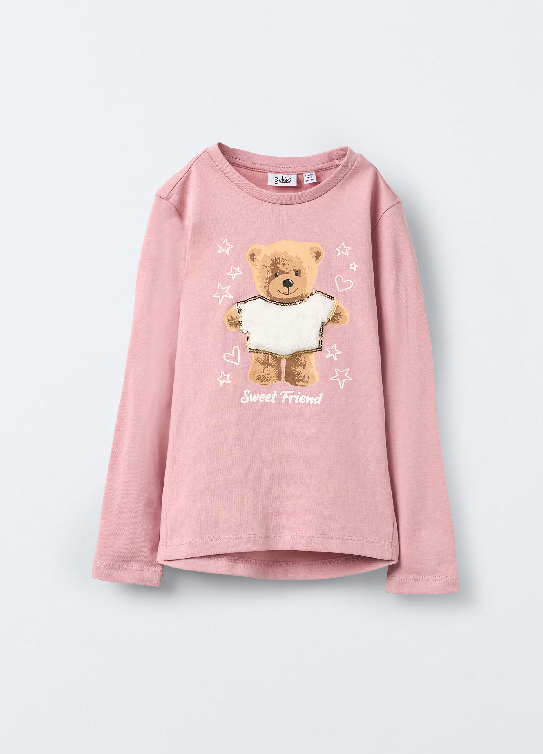 T-shirt in jersey di puro cotone bambina_0