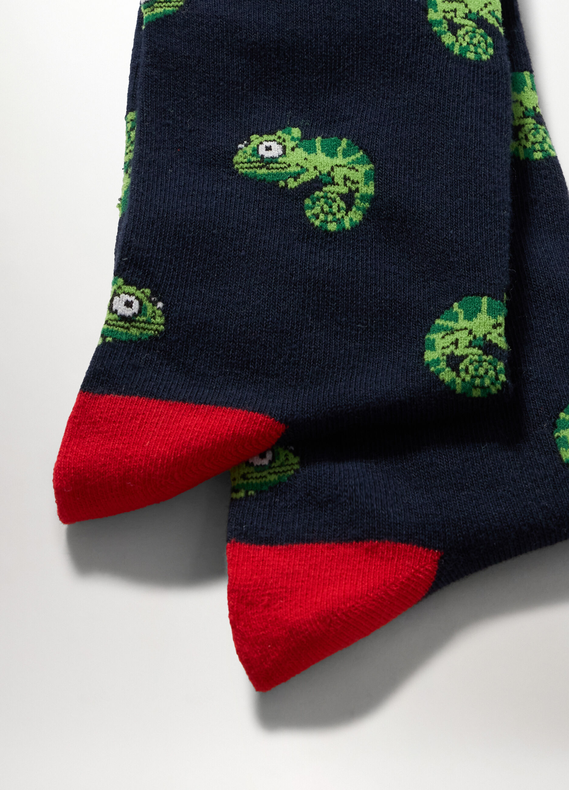 Calze lunghe in cotone stretch a fantasia uomo_1