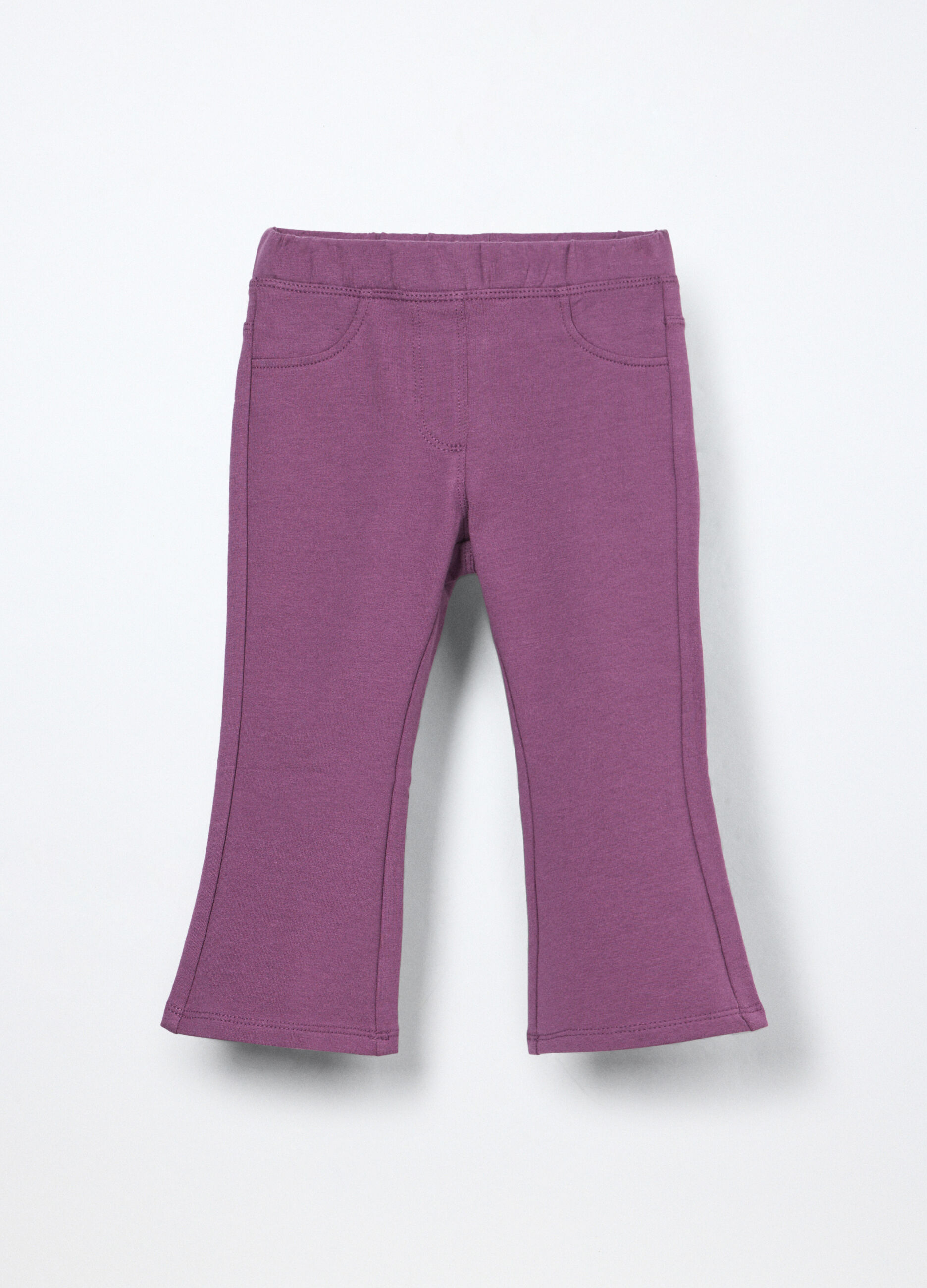 Treggings in french terry di cotone stretch neonata_0