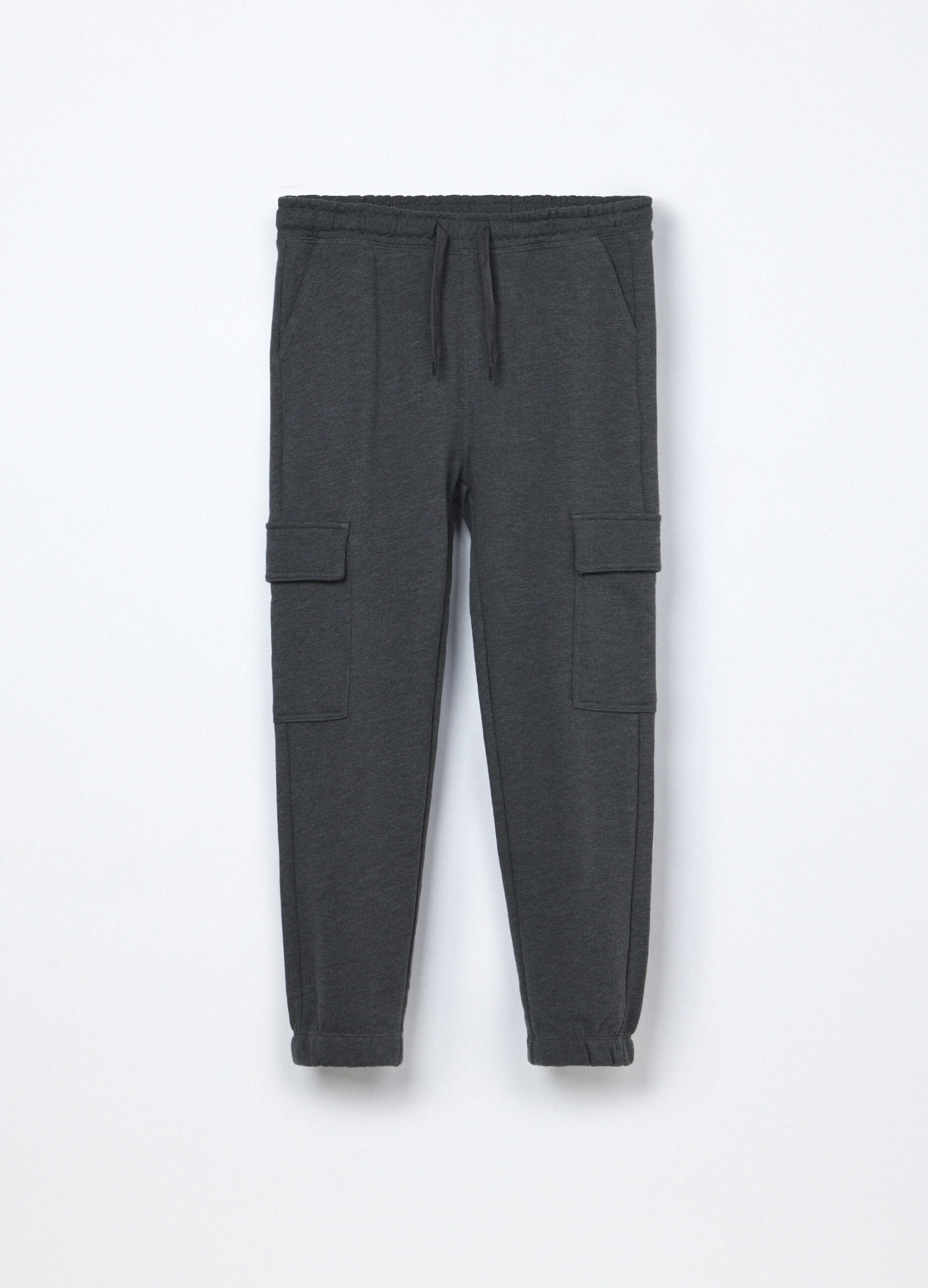Jogger cargo in french terry di puro cotone ragazzo_0