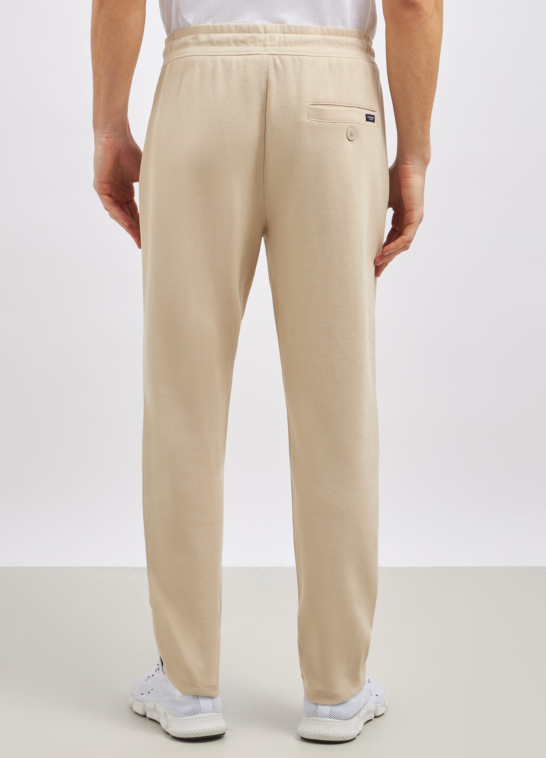 Jogger con pinces sul davanti in puro cotone uomo_1