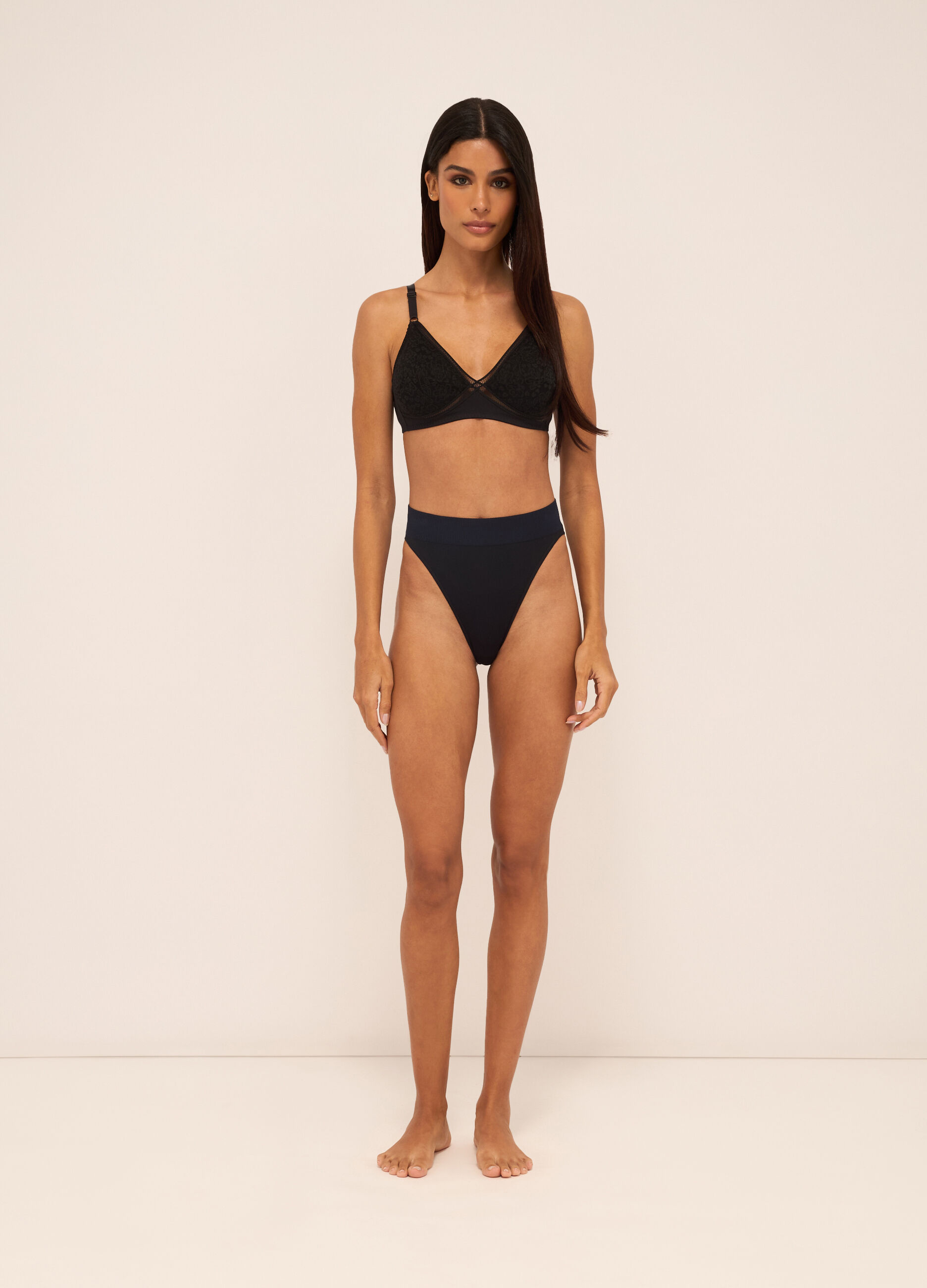Reggiseno a triangolo in jersey di puro cotone donna_0