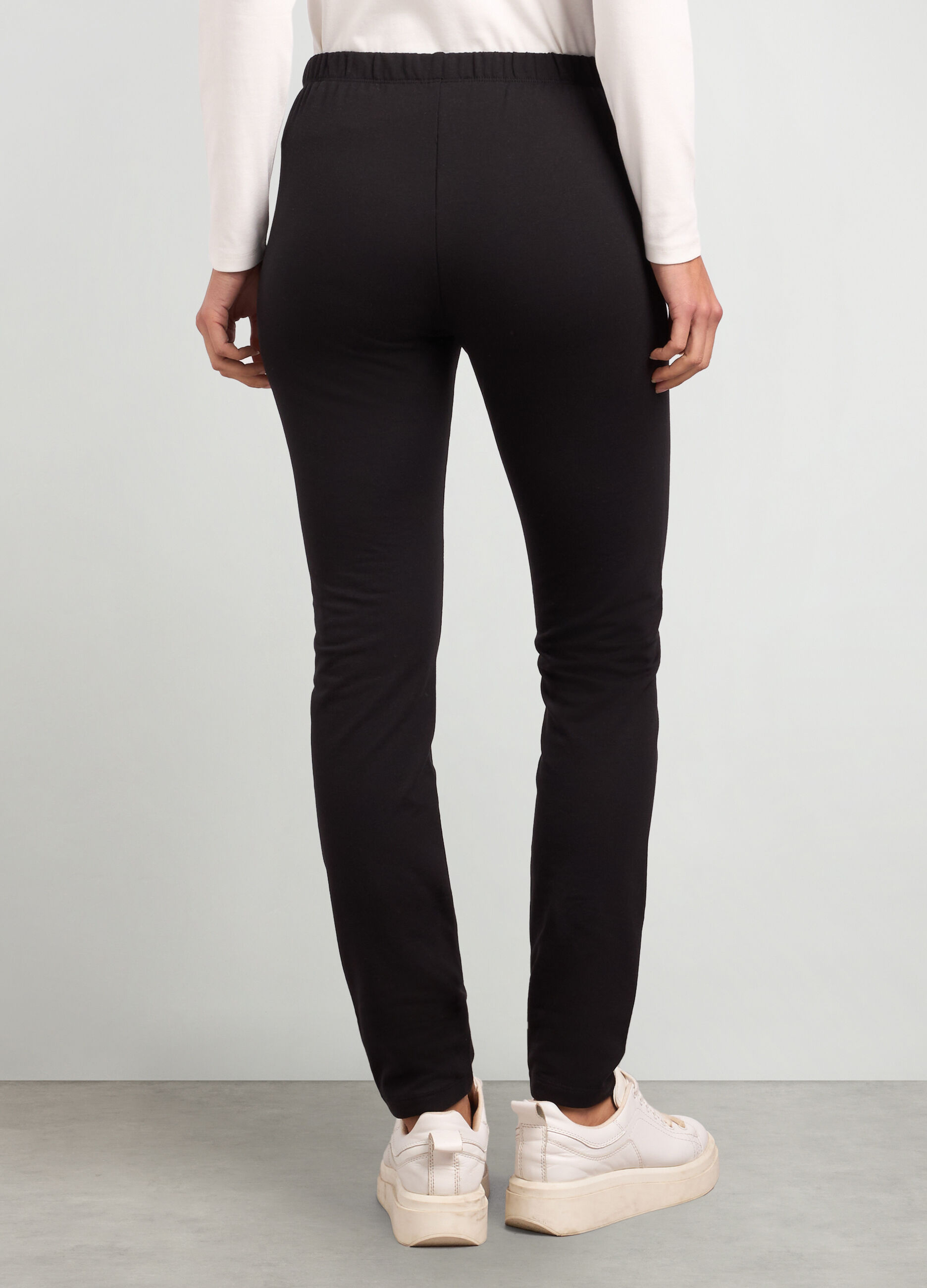 Leggings in french terry di misto cotone donna_1