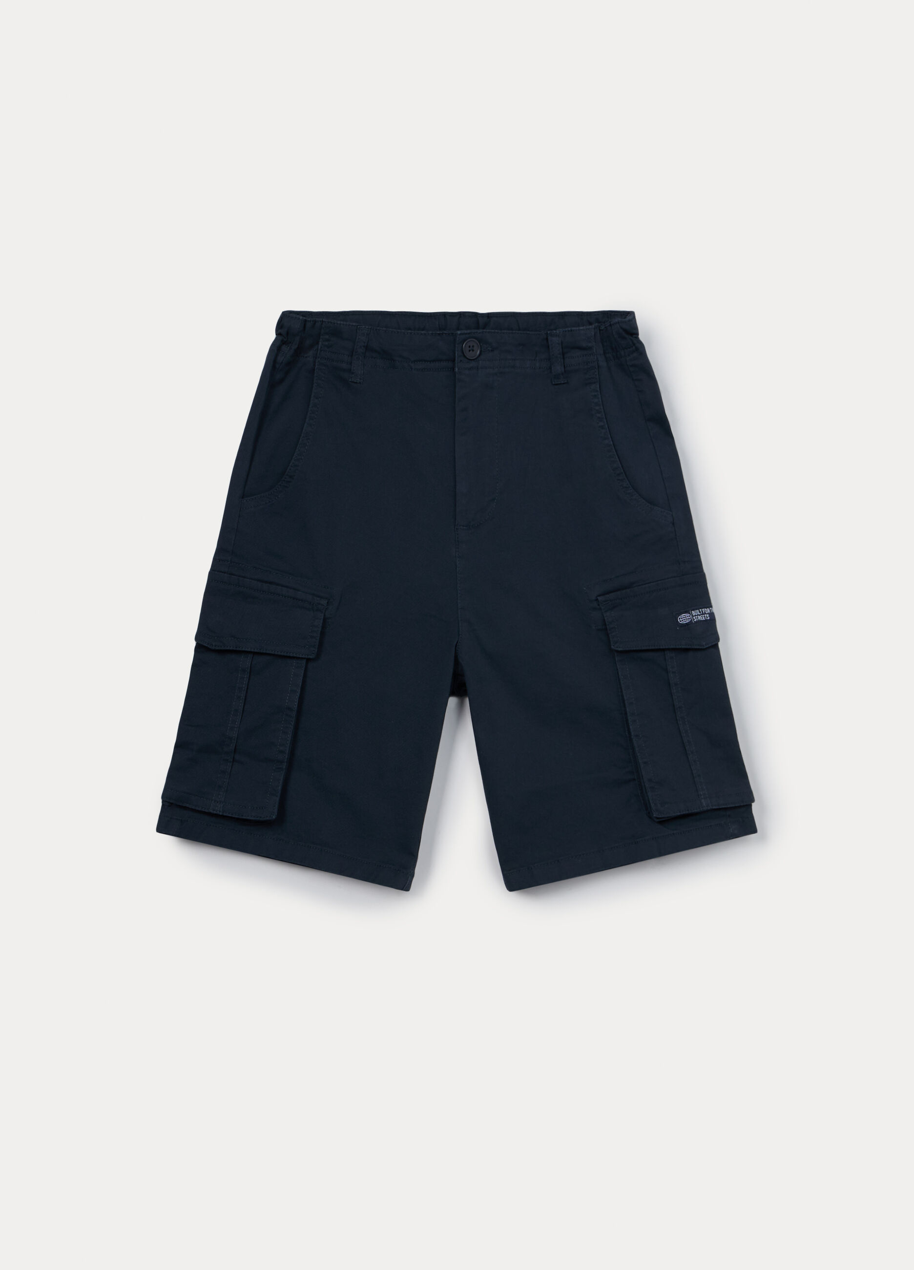 Shorts cargo in twill di puro cotone ragazzo_0