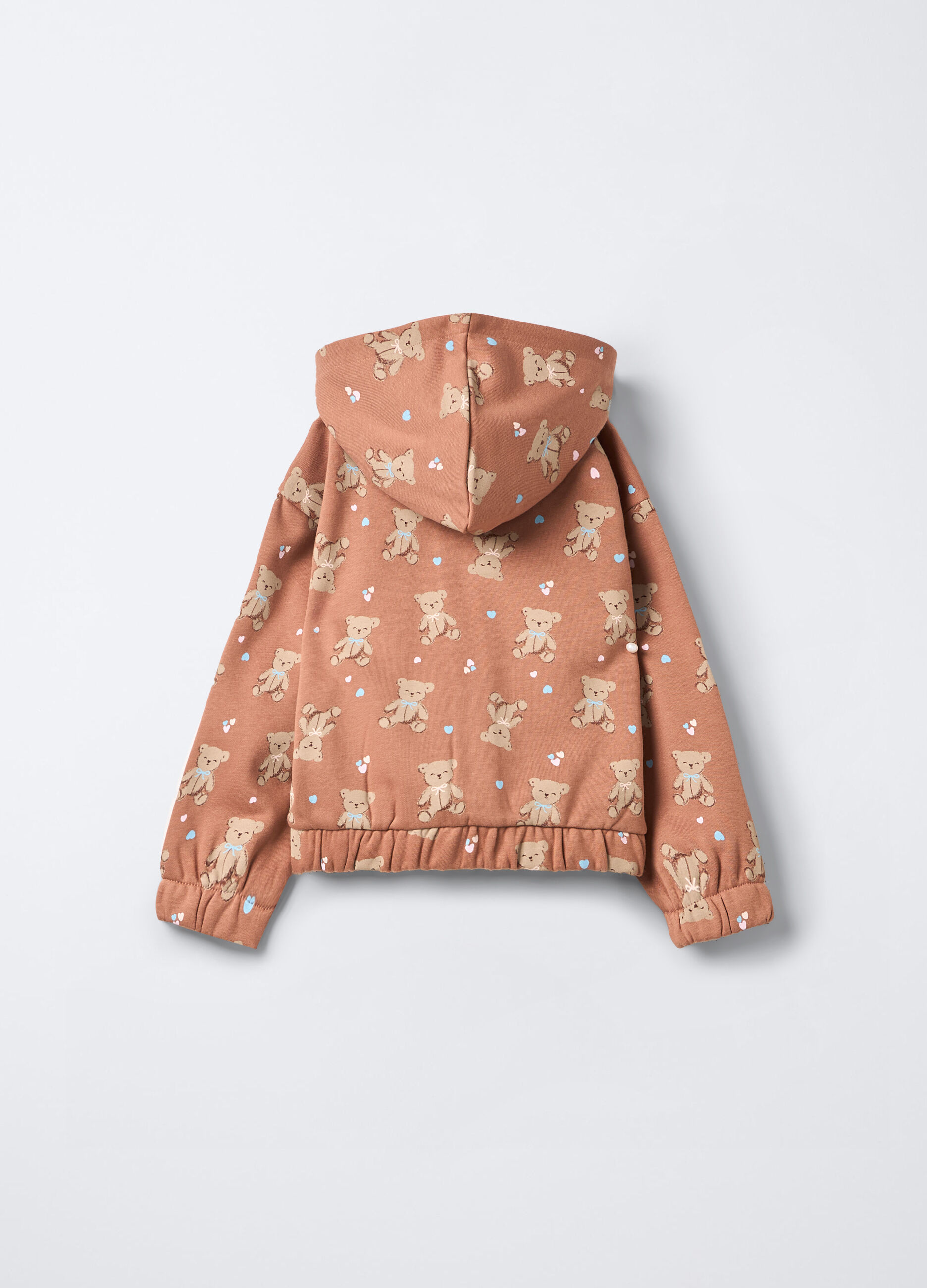 Felpa in misto cotone garzato bambina_1