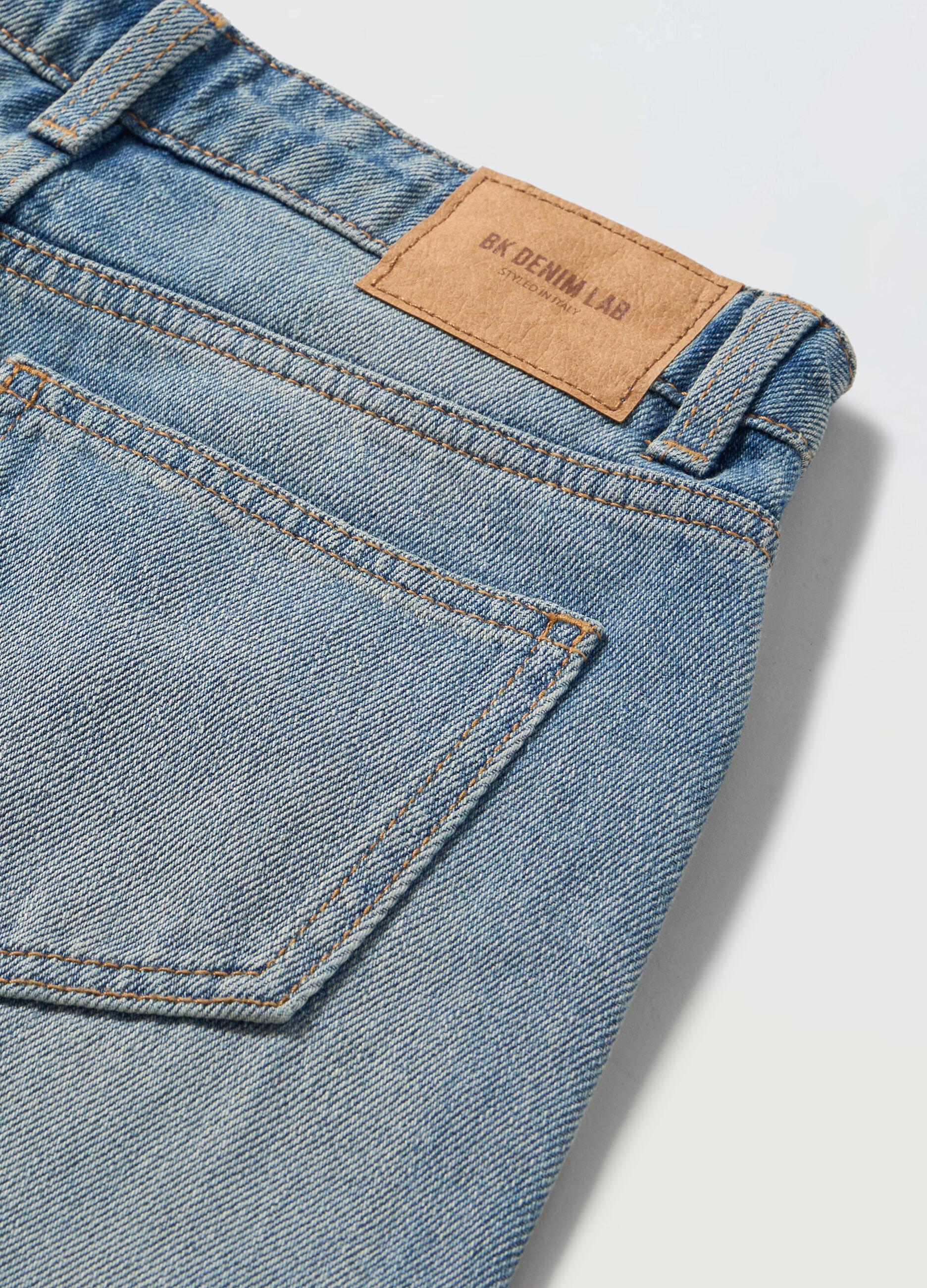 Pantaloni in denim di misto cotone ragazza_1