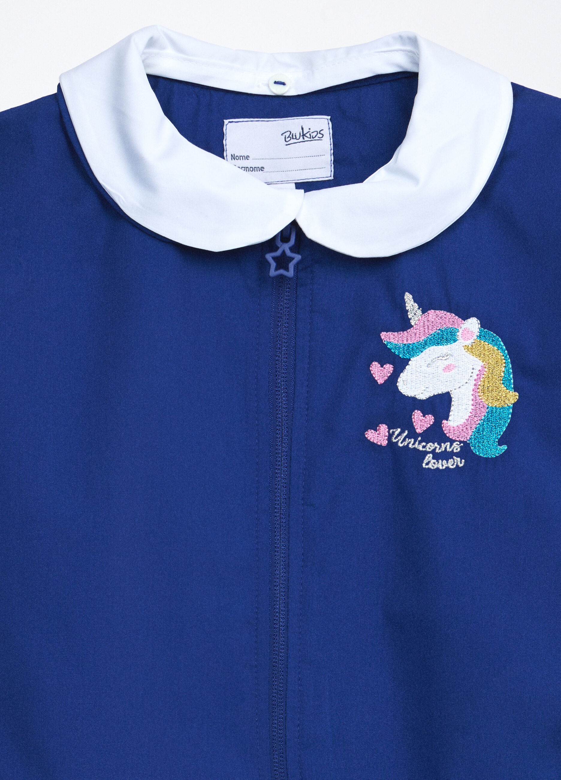 Grembiule full zip con ricamo bambina_2