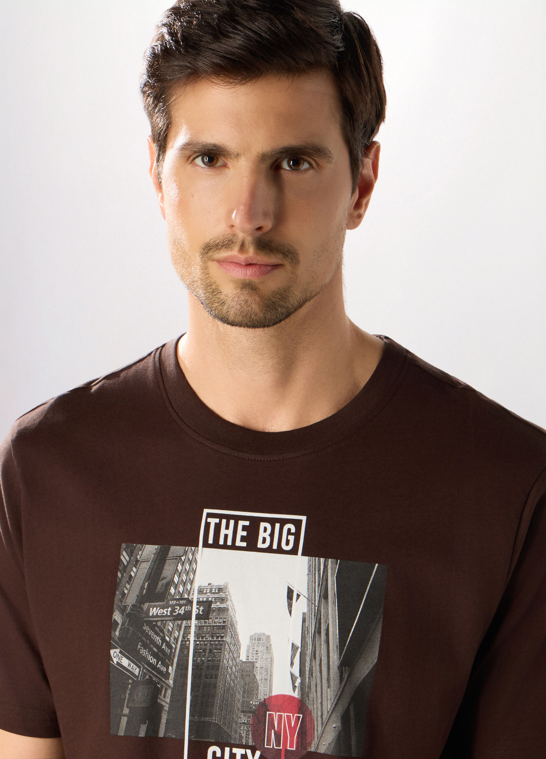 T-shirt girocollo New York in cotone uomo_2