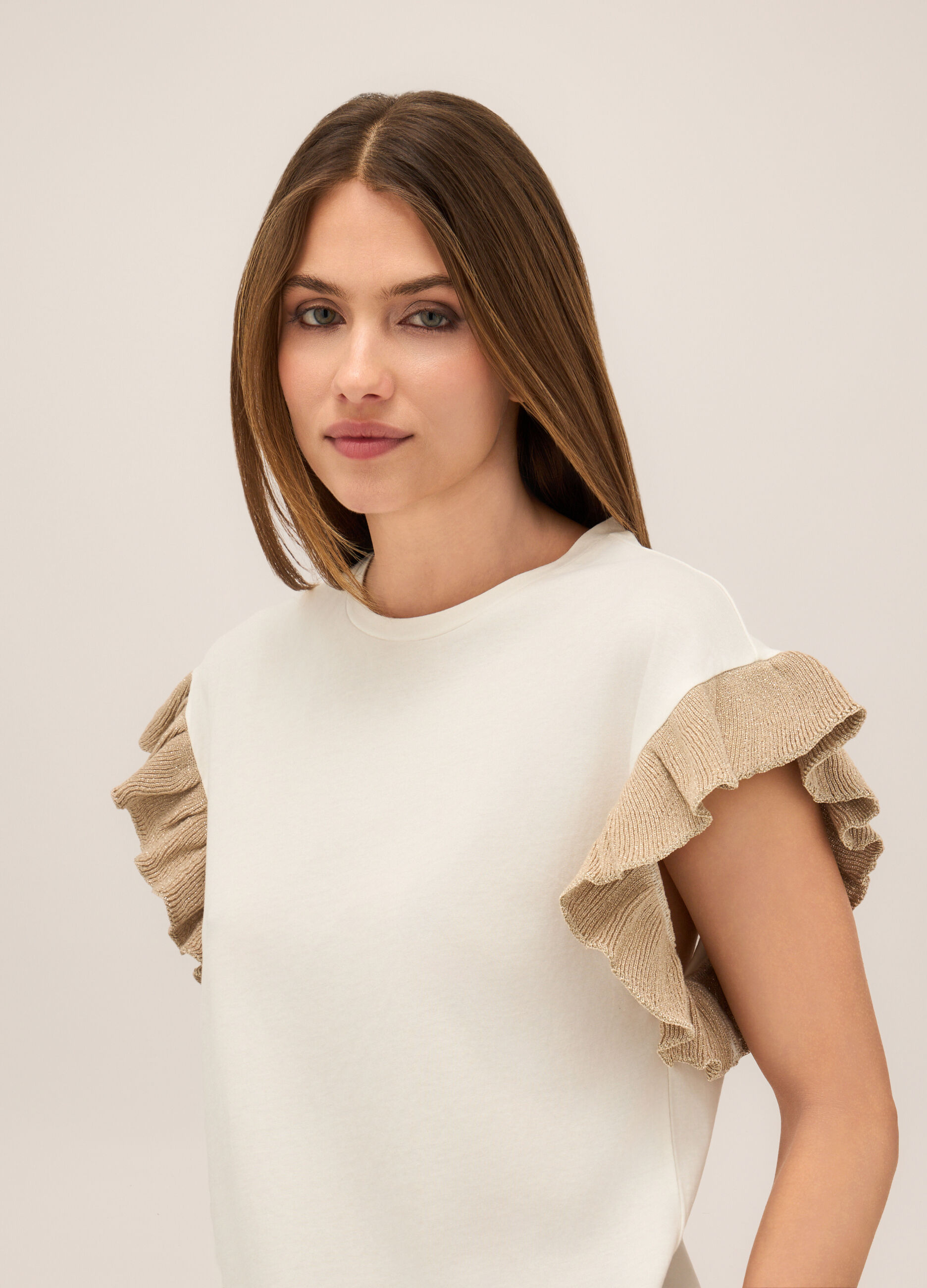 T-shirt in jersey di puro cotone donna_2