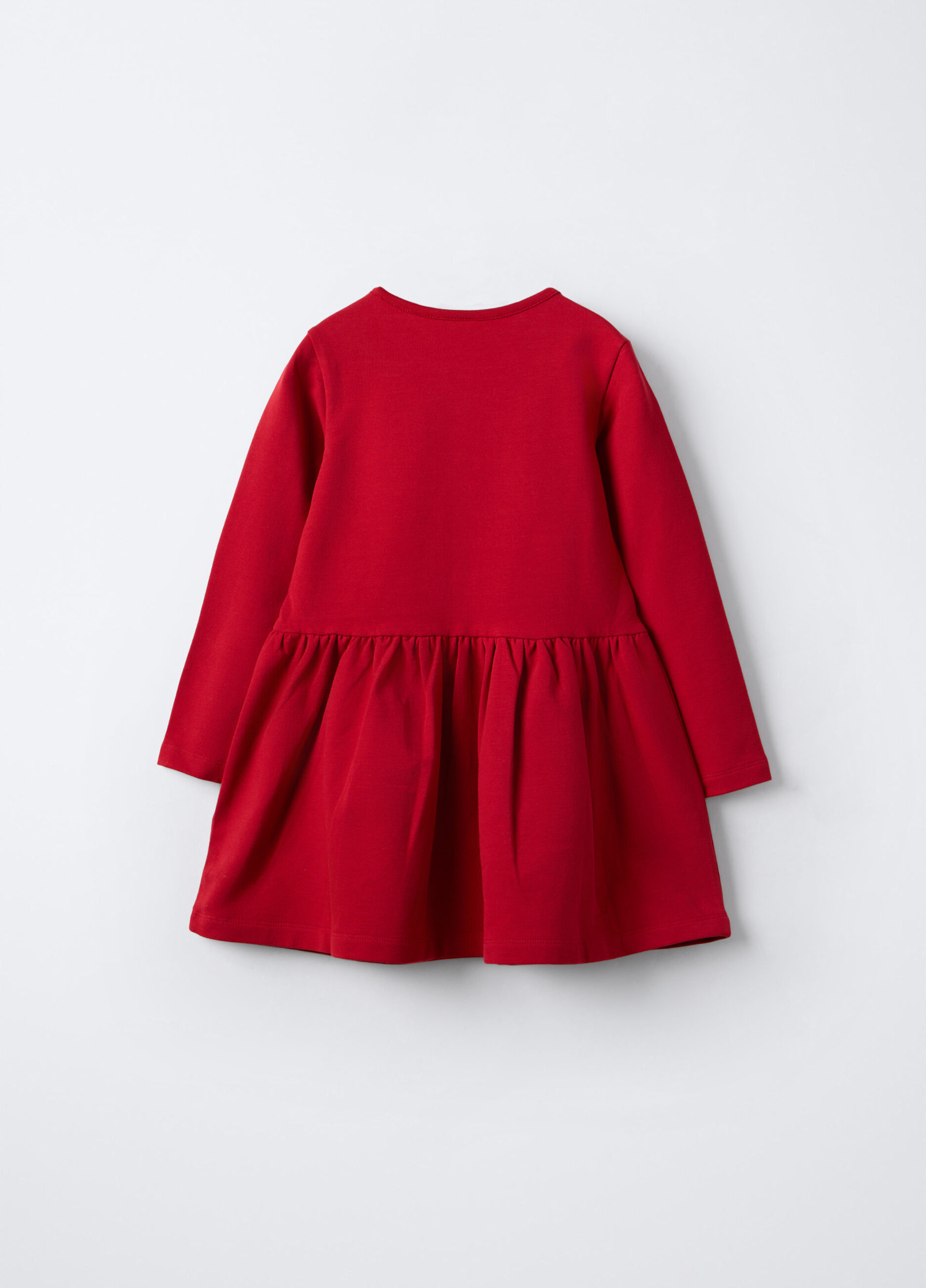 Vestito in cotone garzato stretch bambina_1