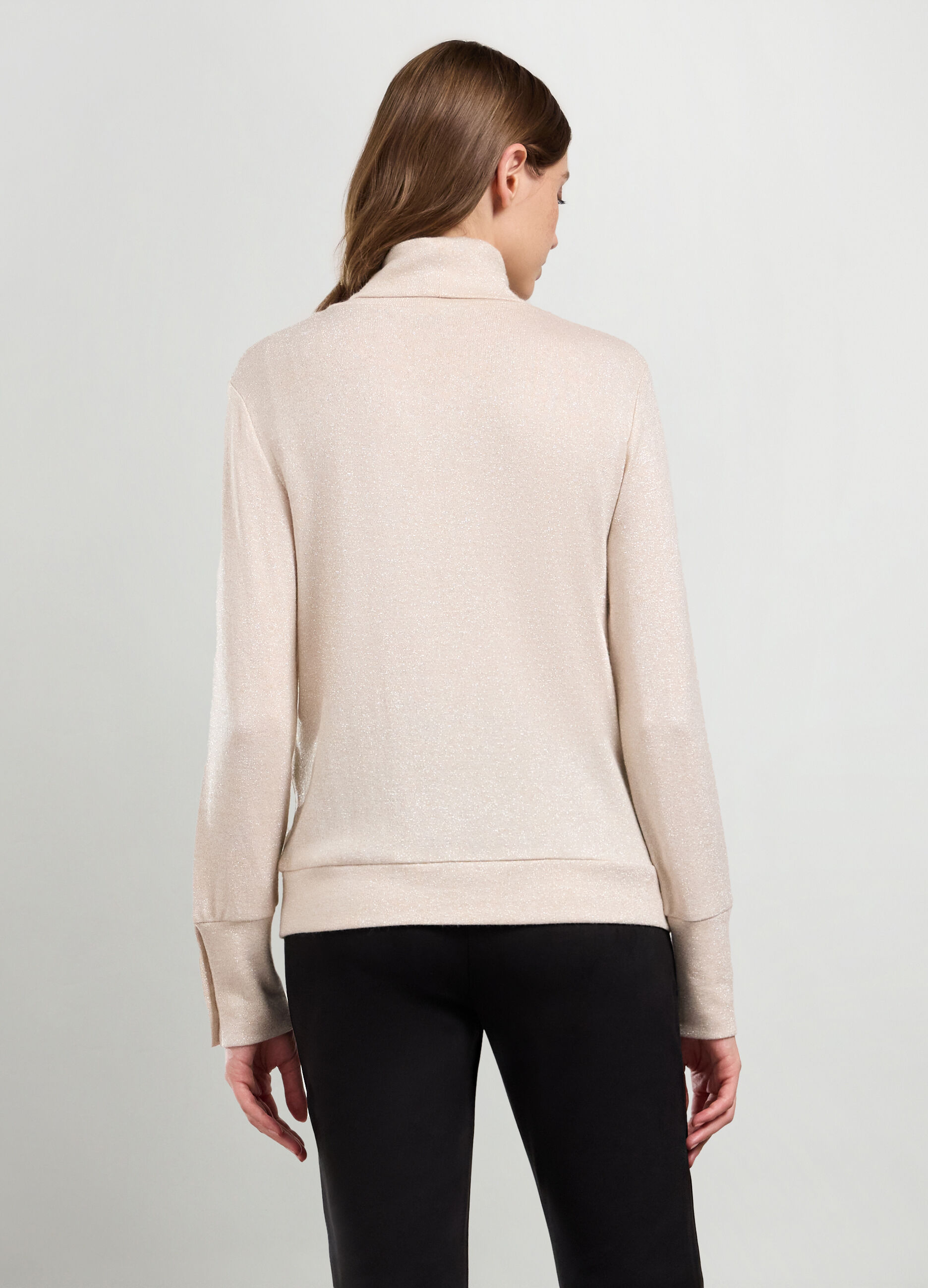 T-shirt in misto viscosa con filo lurex donna_1