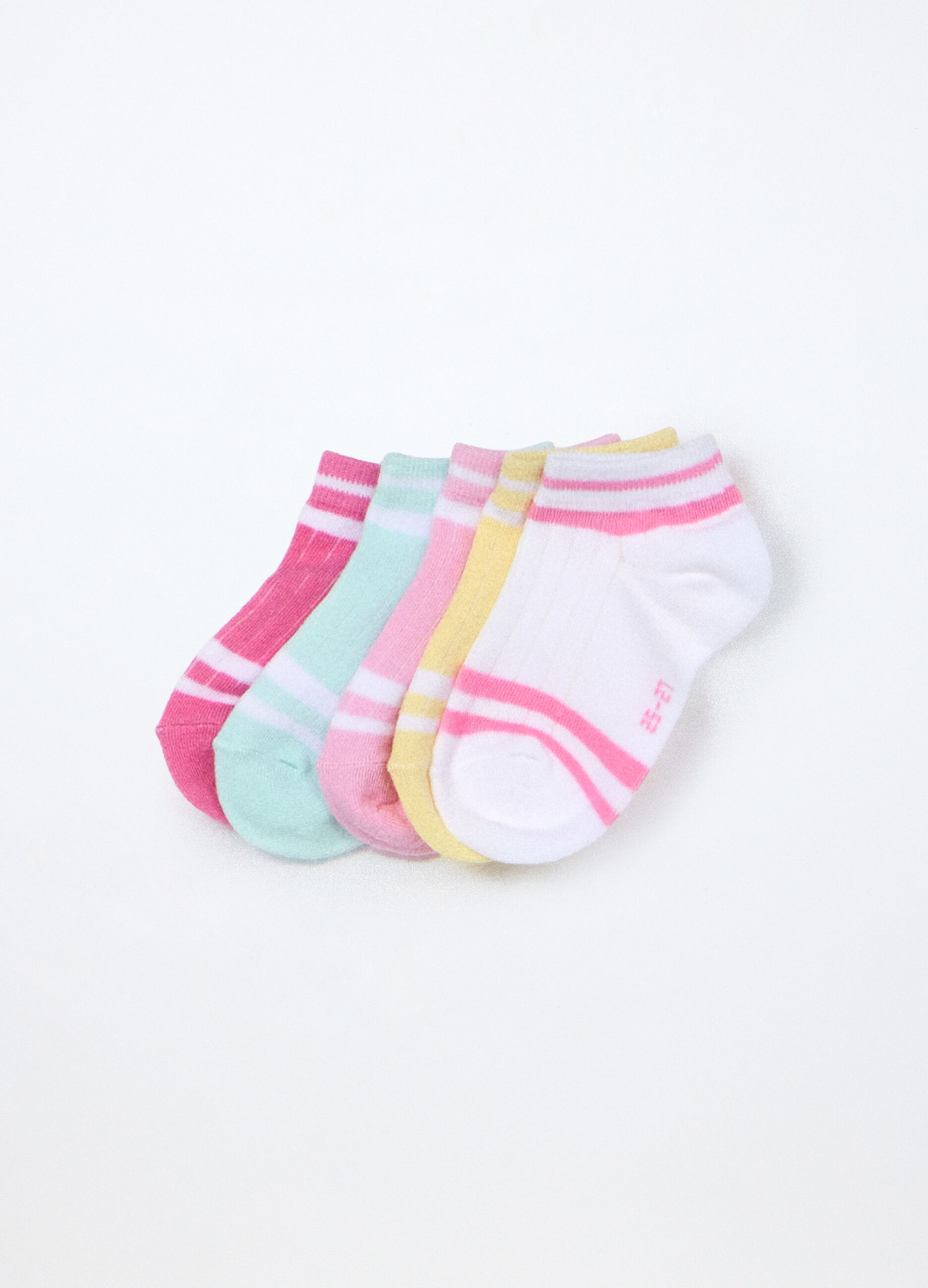 Pack 5 calze corte misto cotone bambina_1