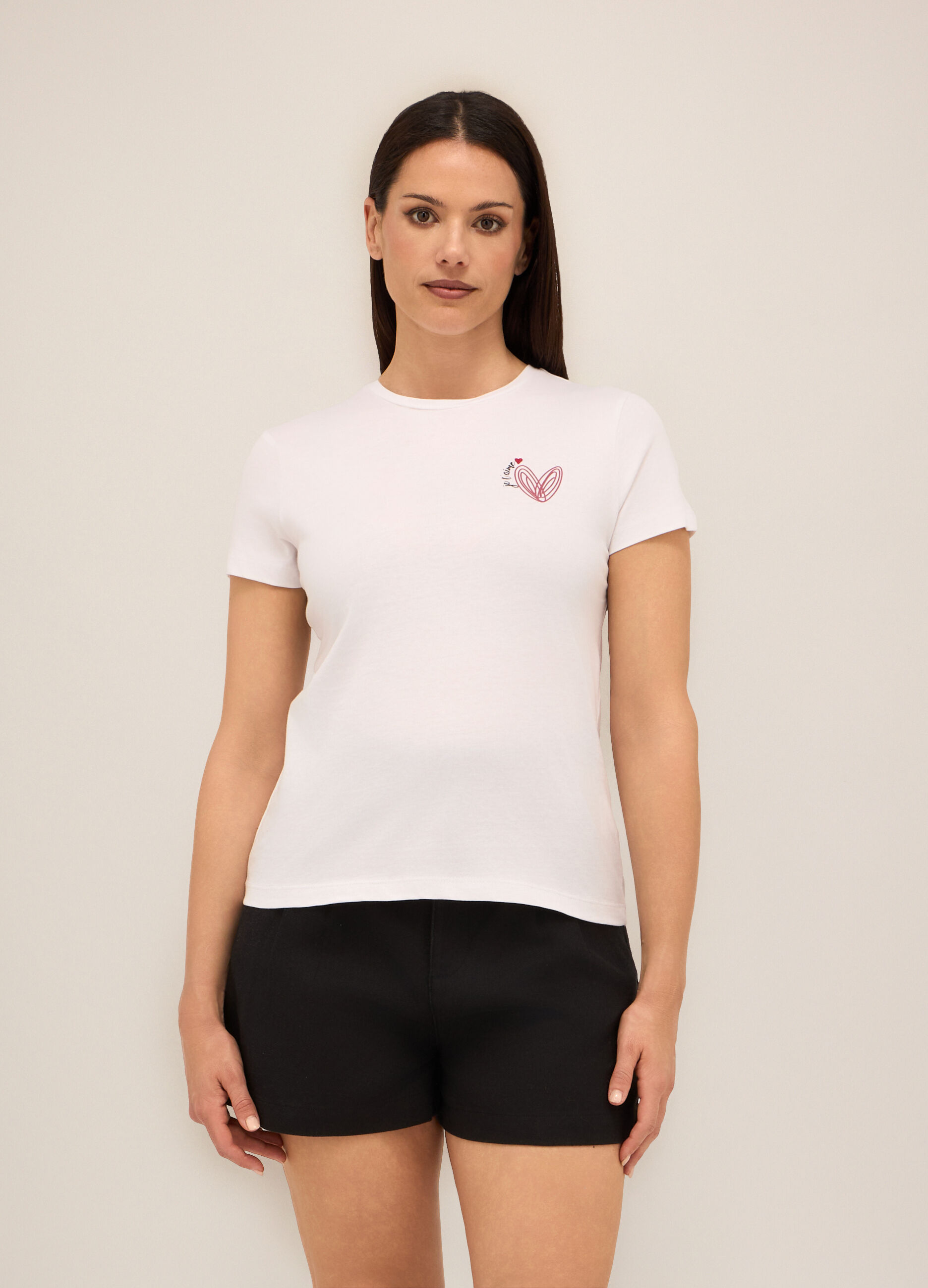 T-shirt in puro cotone donna_0
