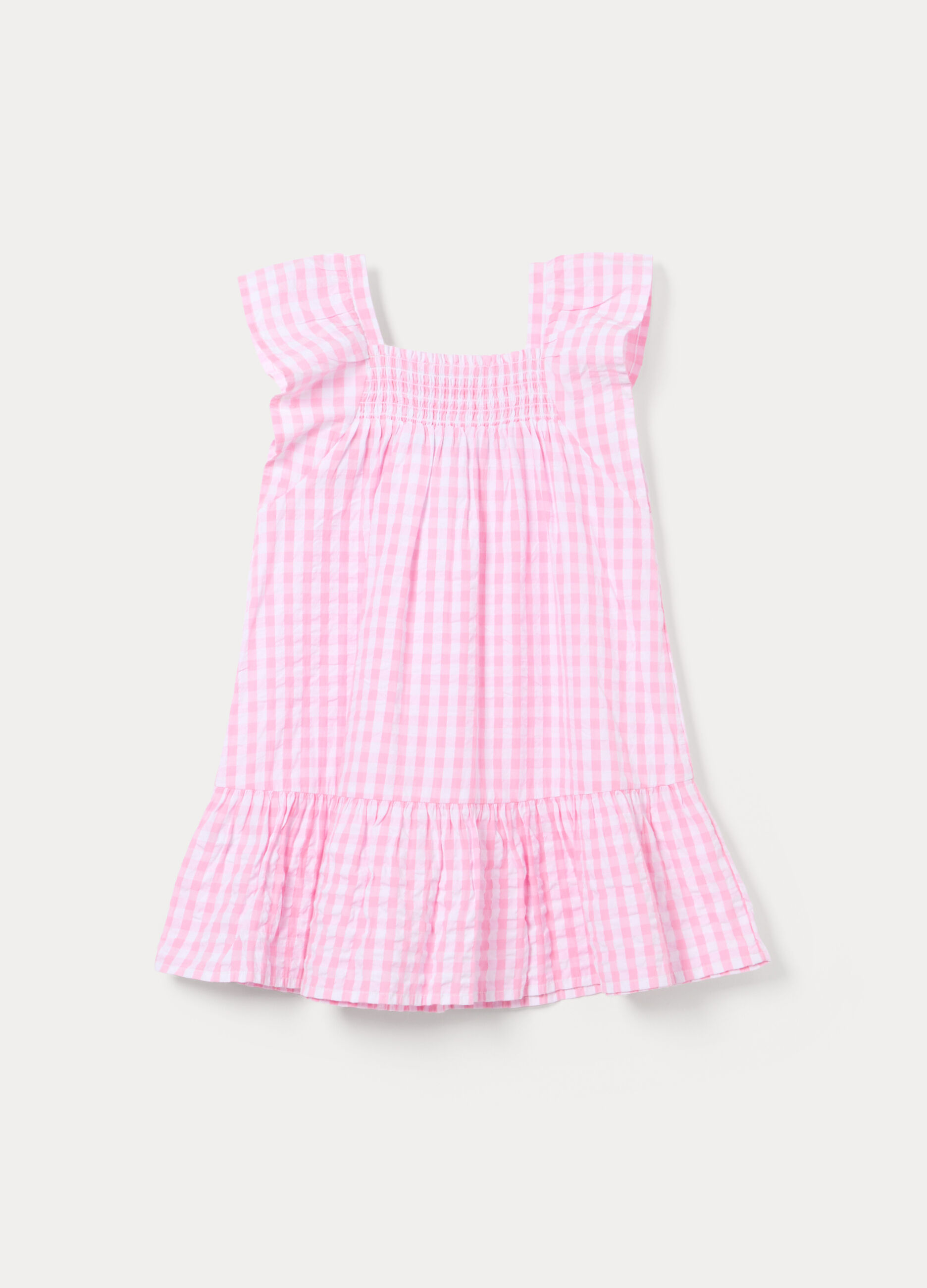 Vestito misto cotone seersucker bambina_1
