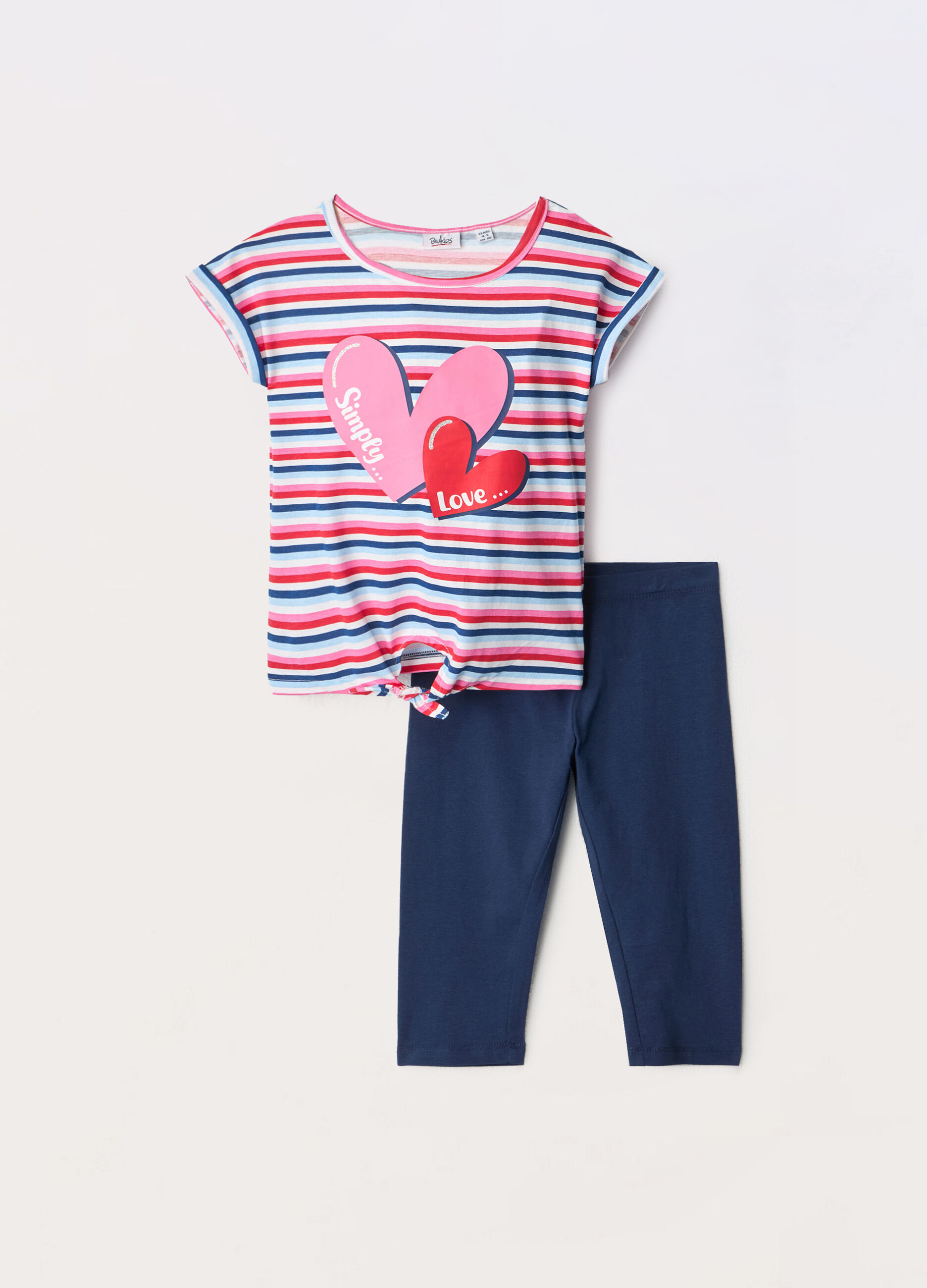 Jogging set in jersey di puro cotone bambina_0