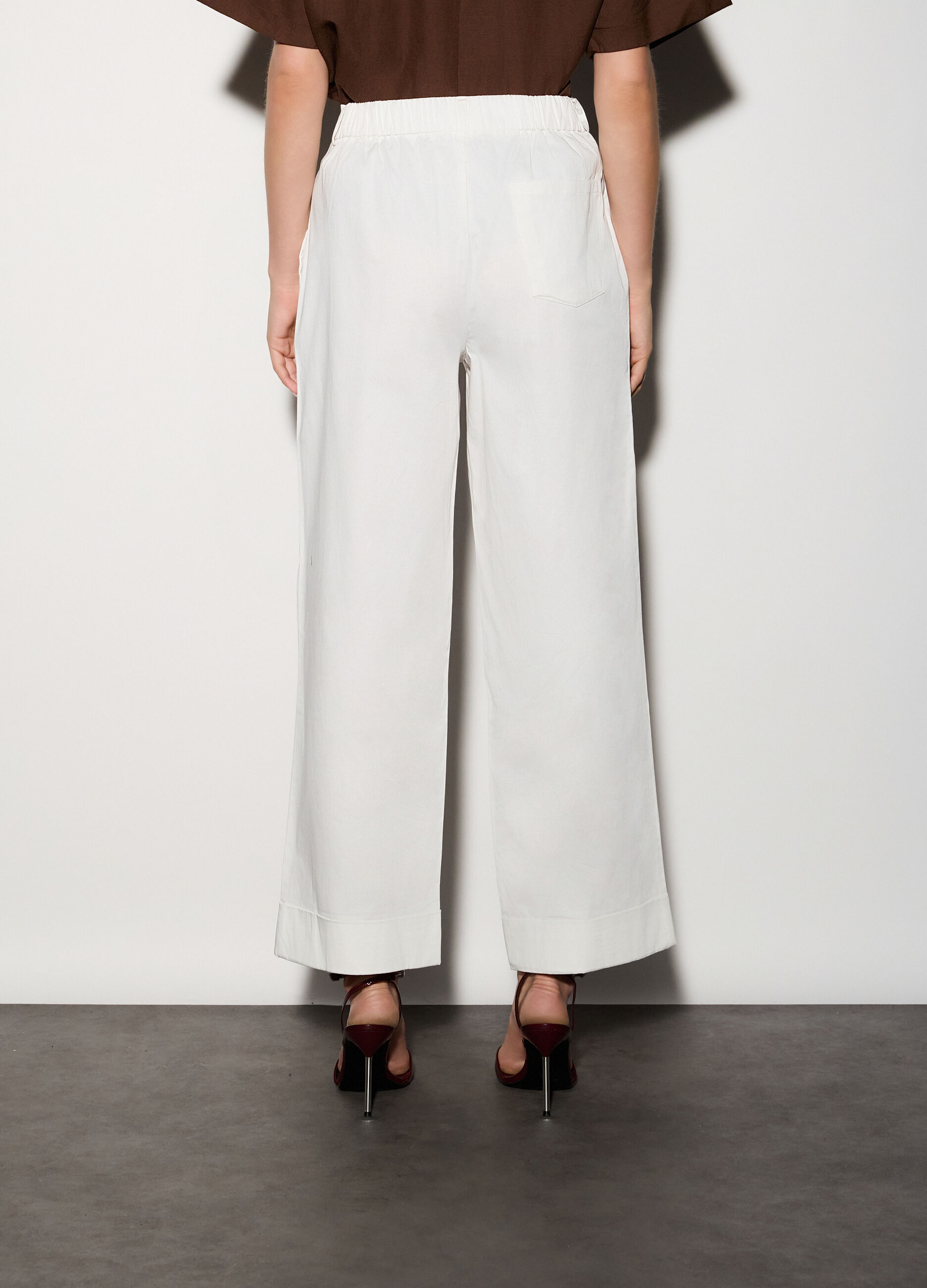 Pantaloni regular fit stretch donna_2