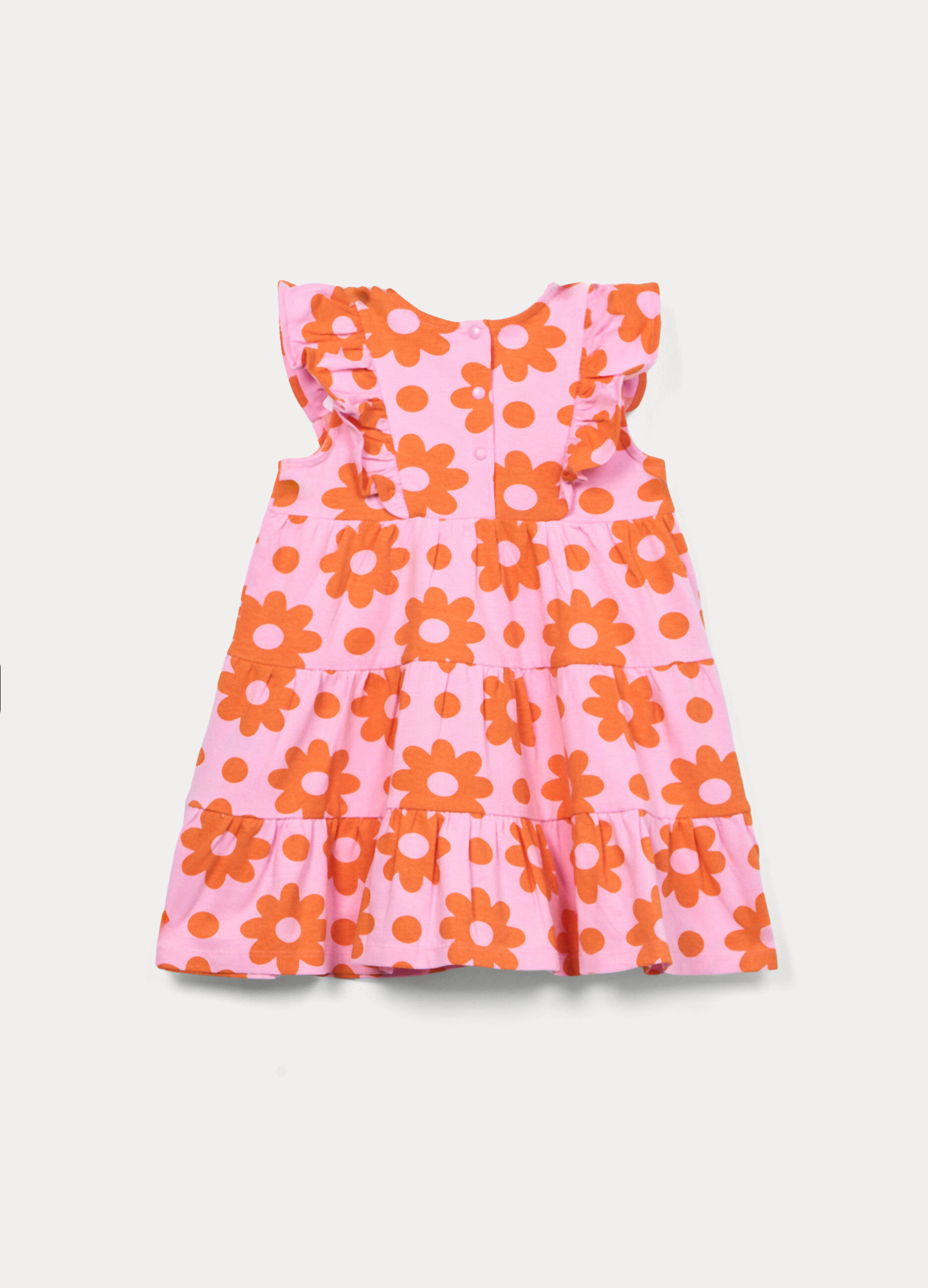 Vestito a balze in jersey di cotone bimba_1