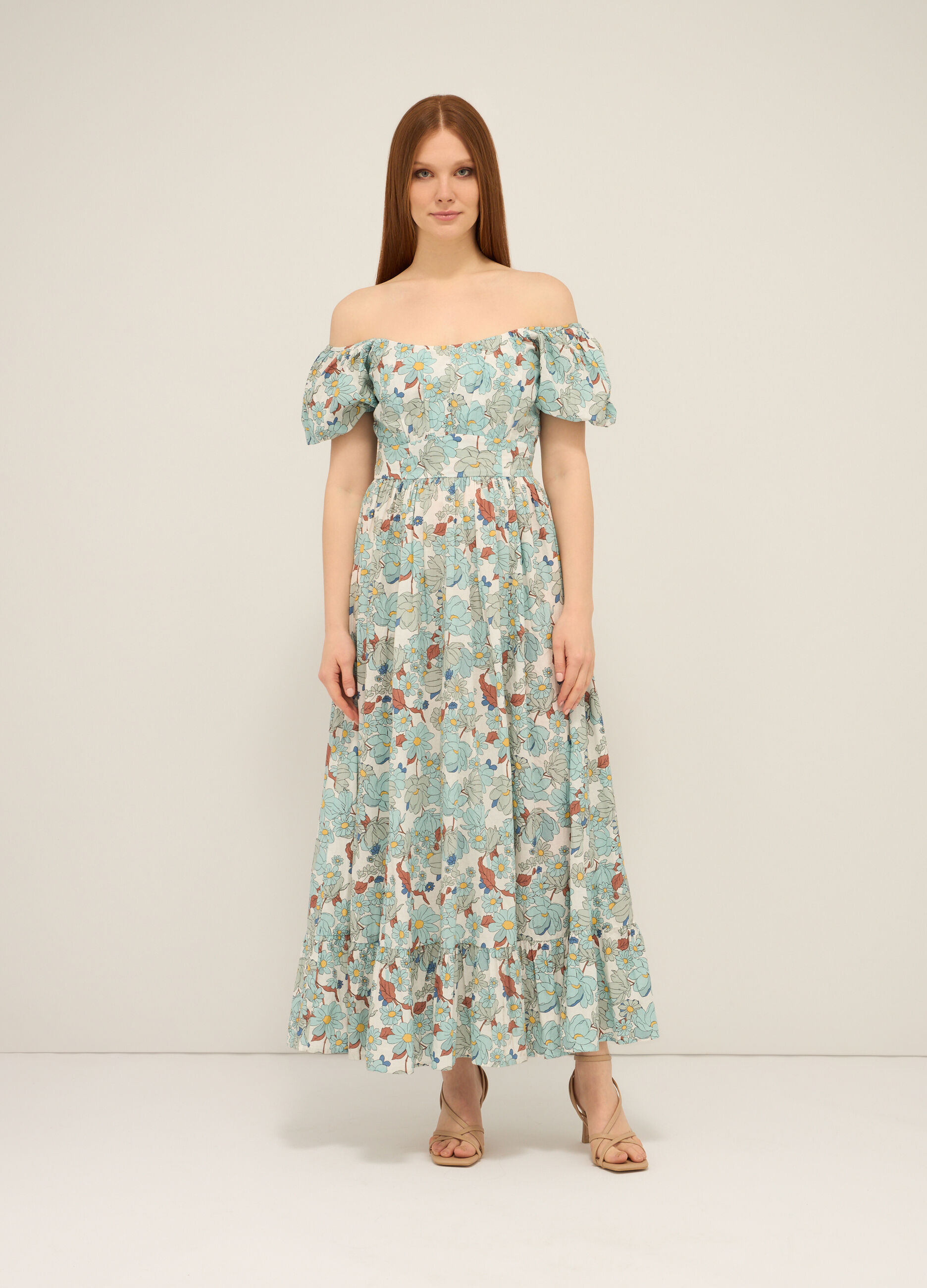 Abito lungo in puro cotone donna