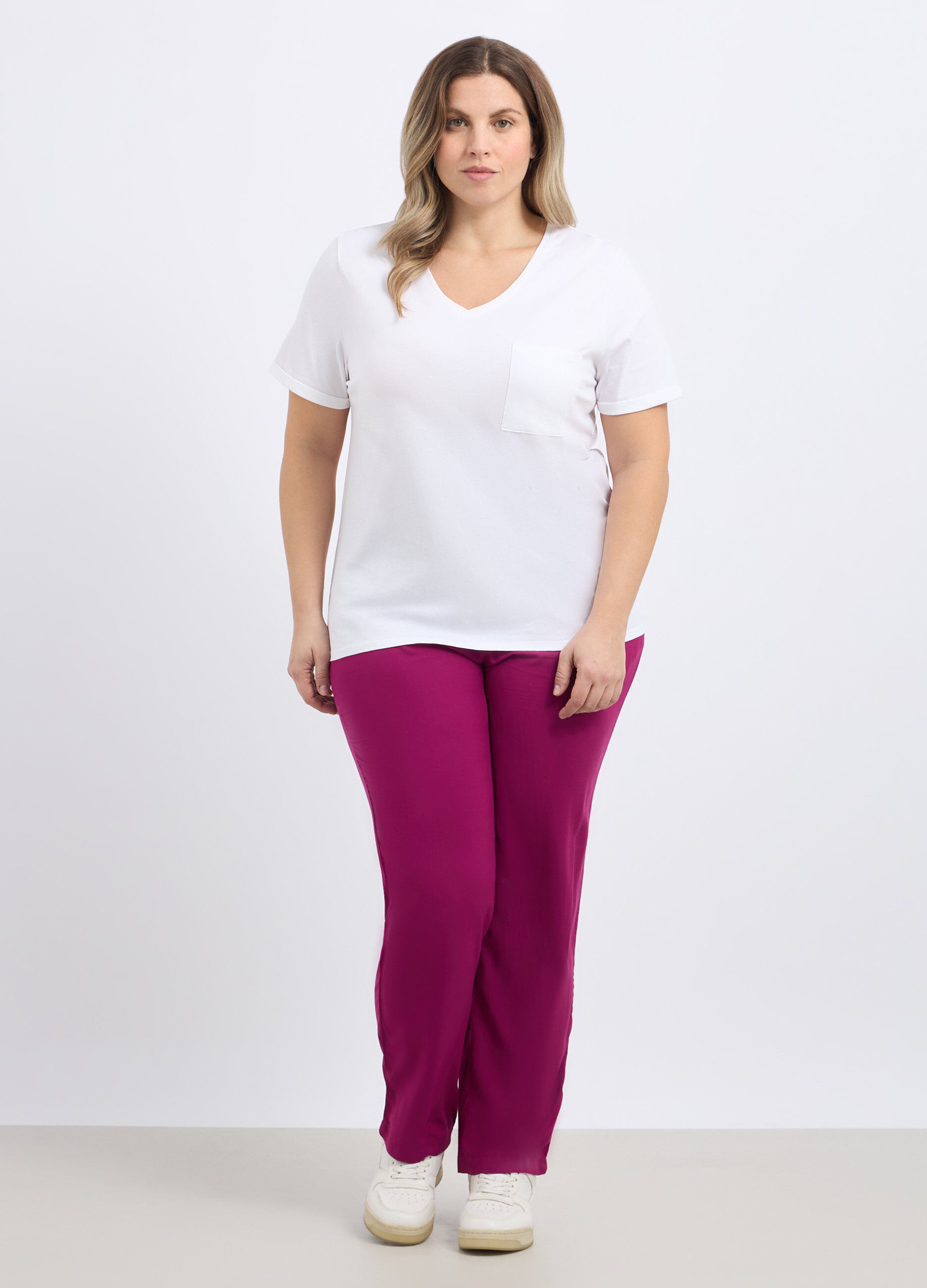 Pantaloni in pura viscosa donna curvy_0