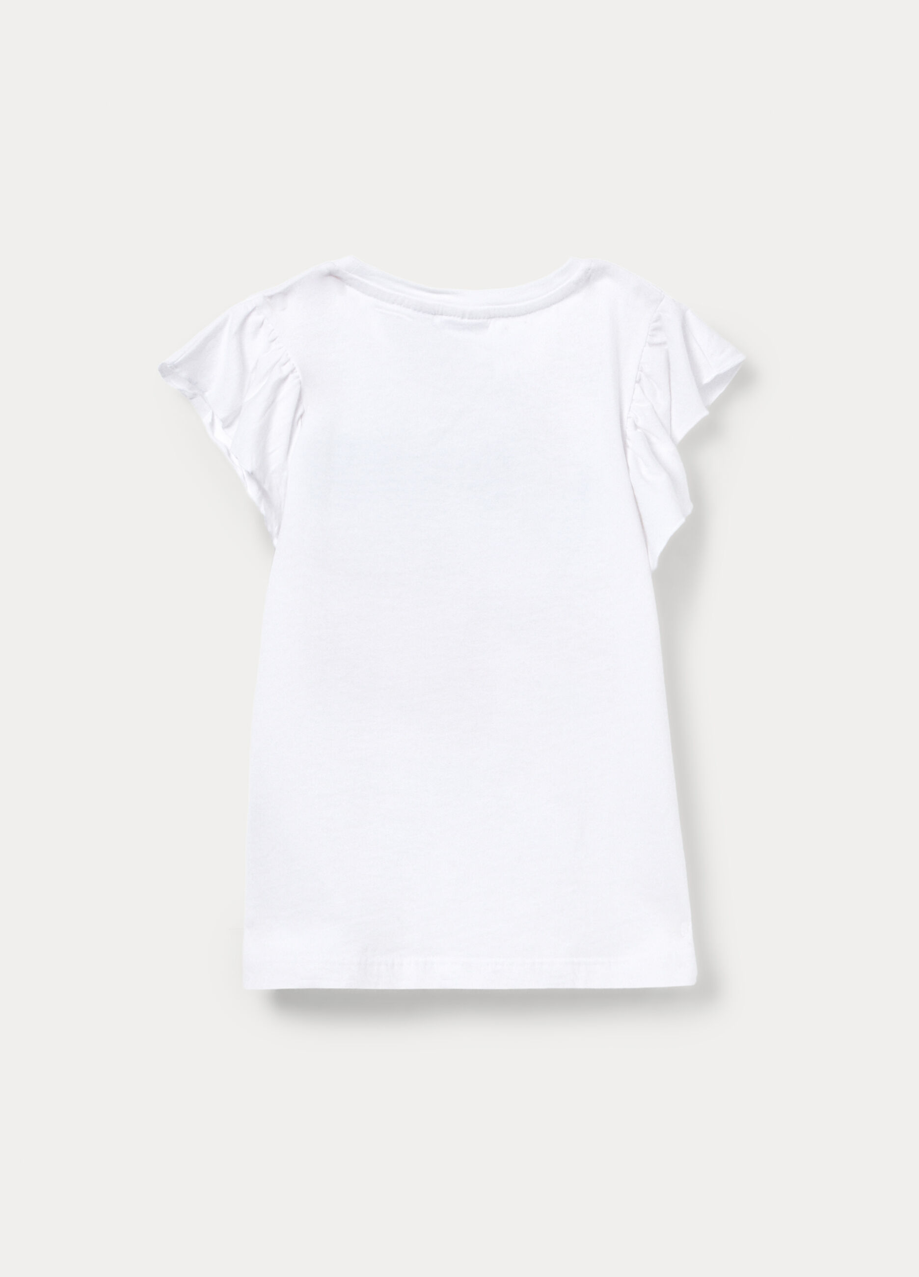 T-shirt girocollo in jersey di cotone stretch bambina_1