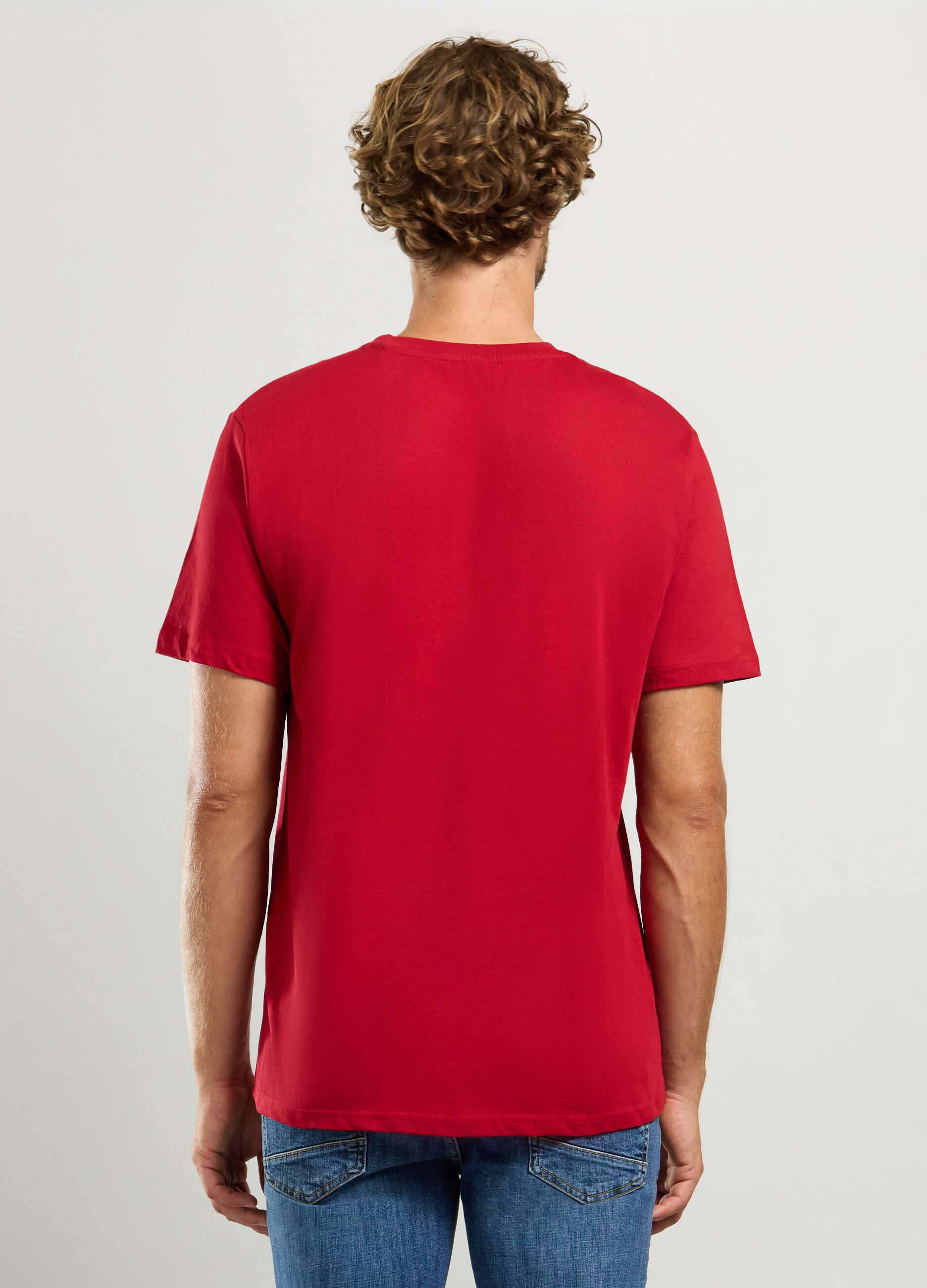 T-shirt con stampa in puro cotone uomo_1