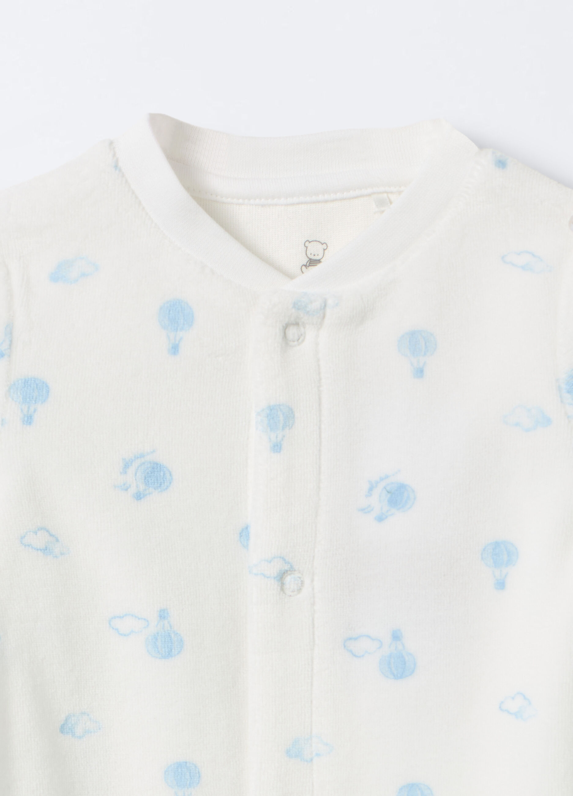 Tutina misto cotone velour neonato_2