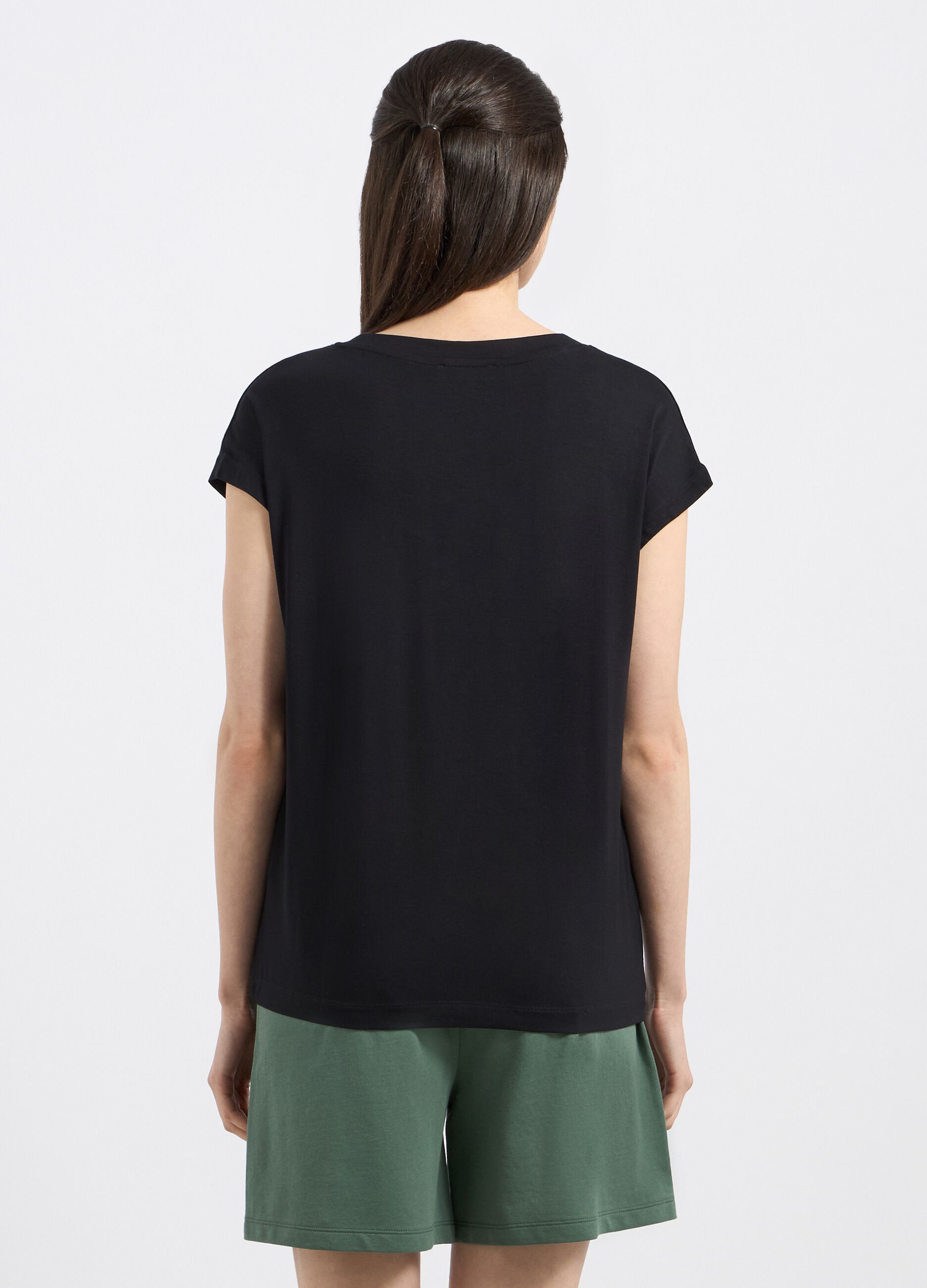 T-shirt in viscosa stretch donna_2