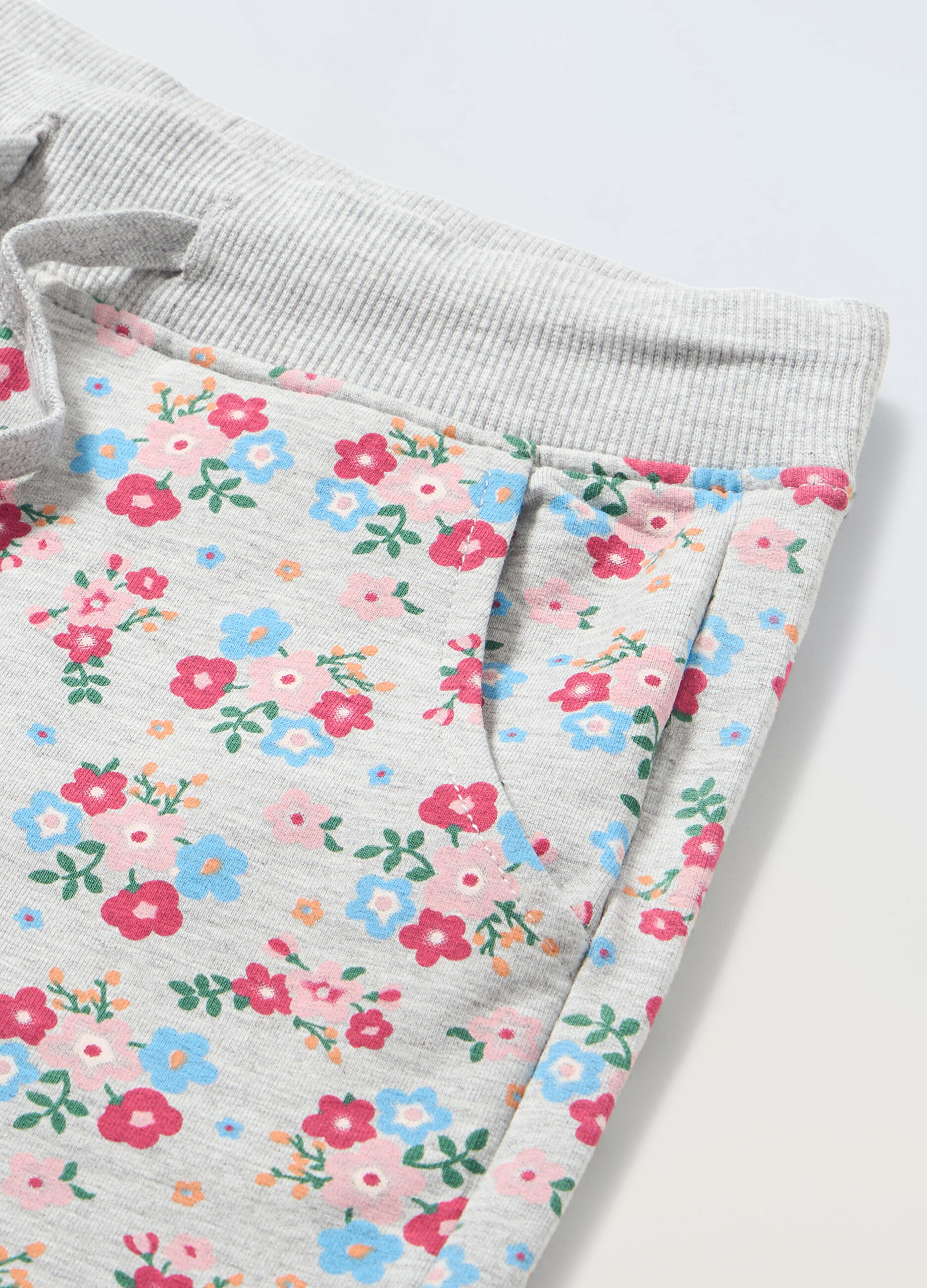 Joggers in french terry stretch bambina_1