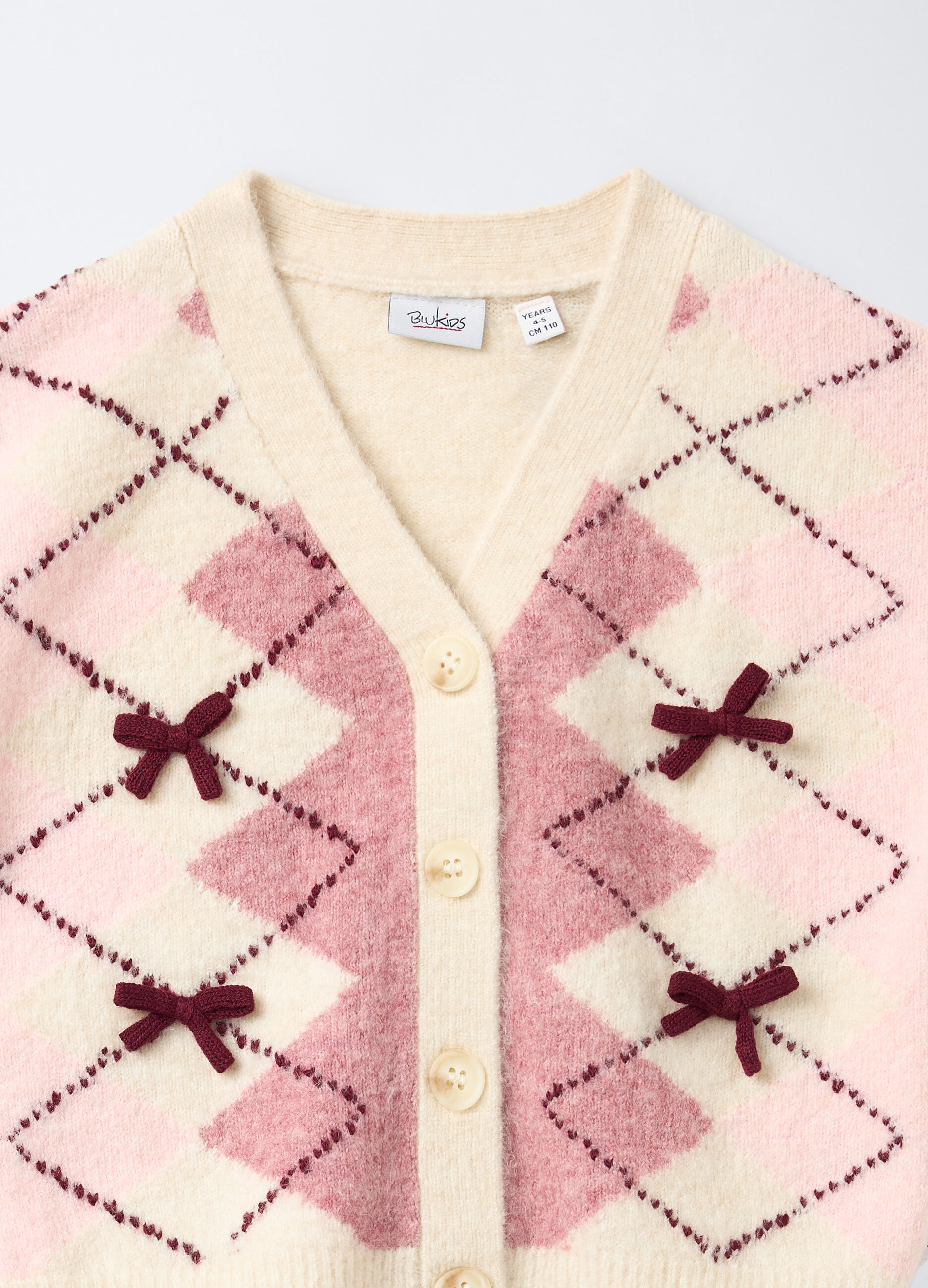 Cardigan tricot misto cotone stretch bambina_2