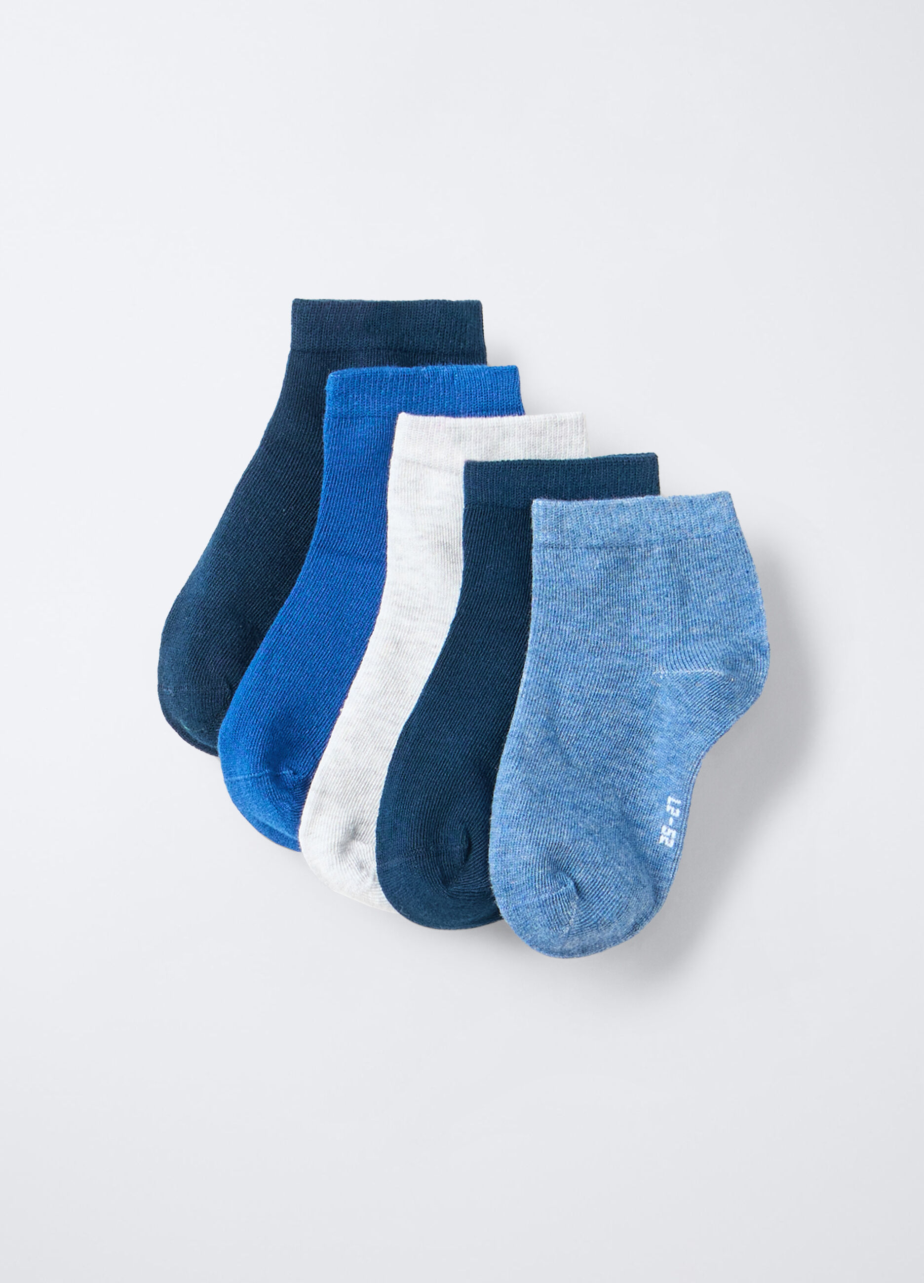 Pack 5 calze corte misto cotone stretch bambino _0