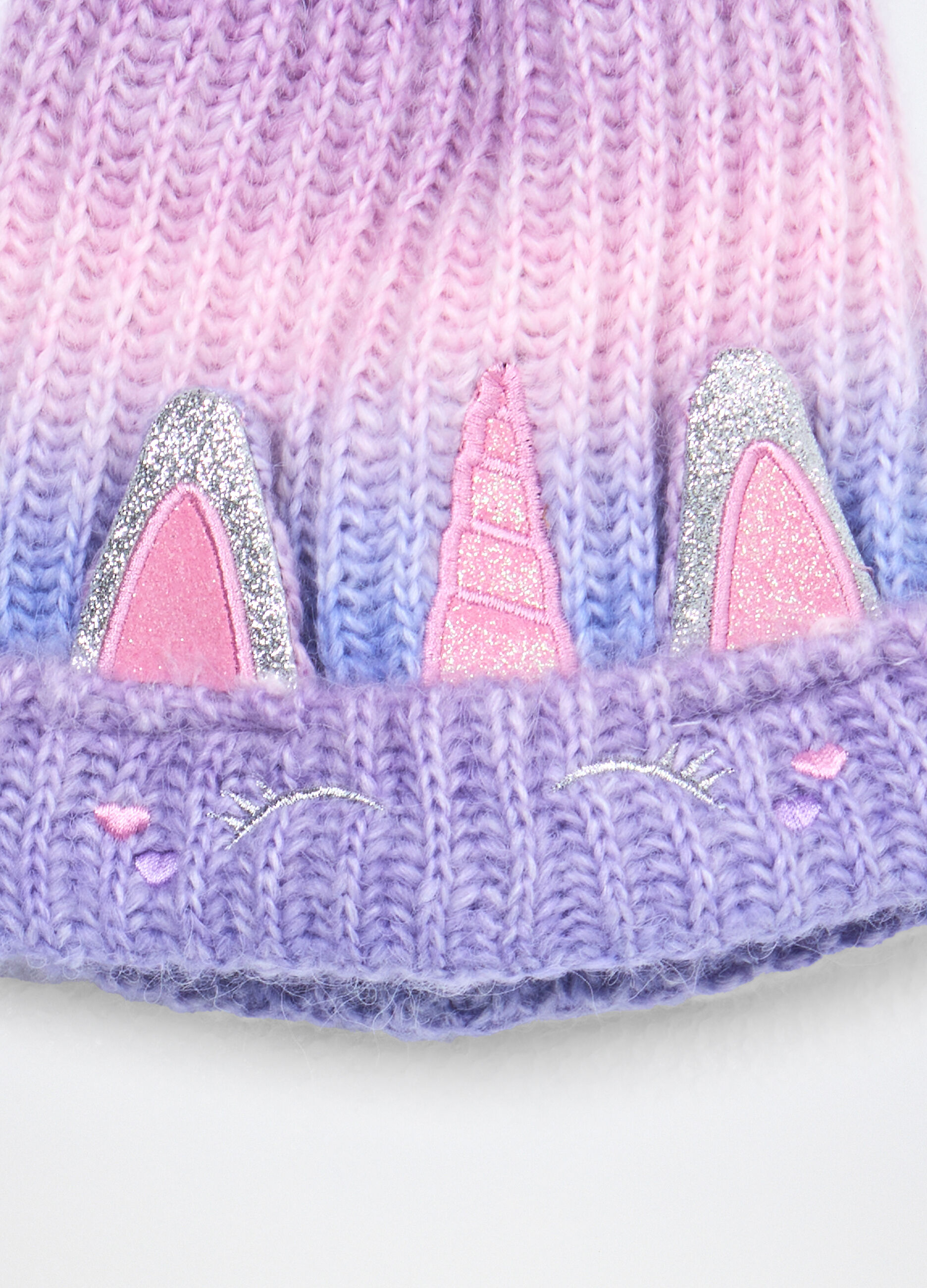 Berretto tricot con pon pom_2