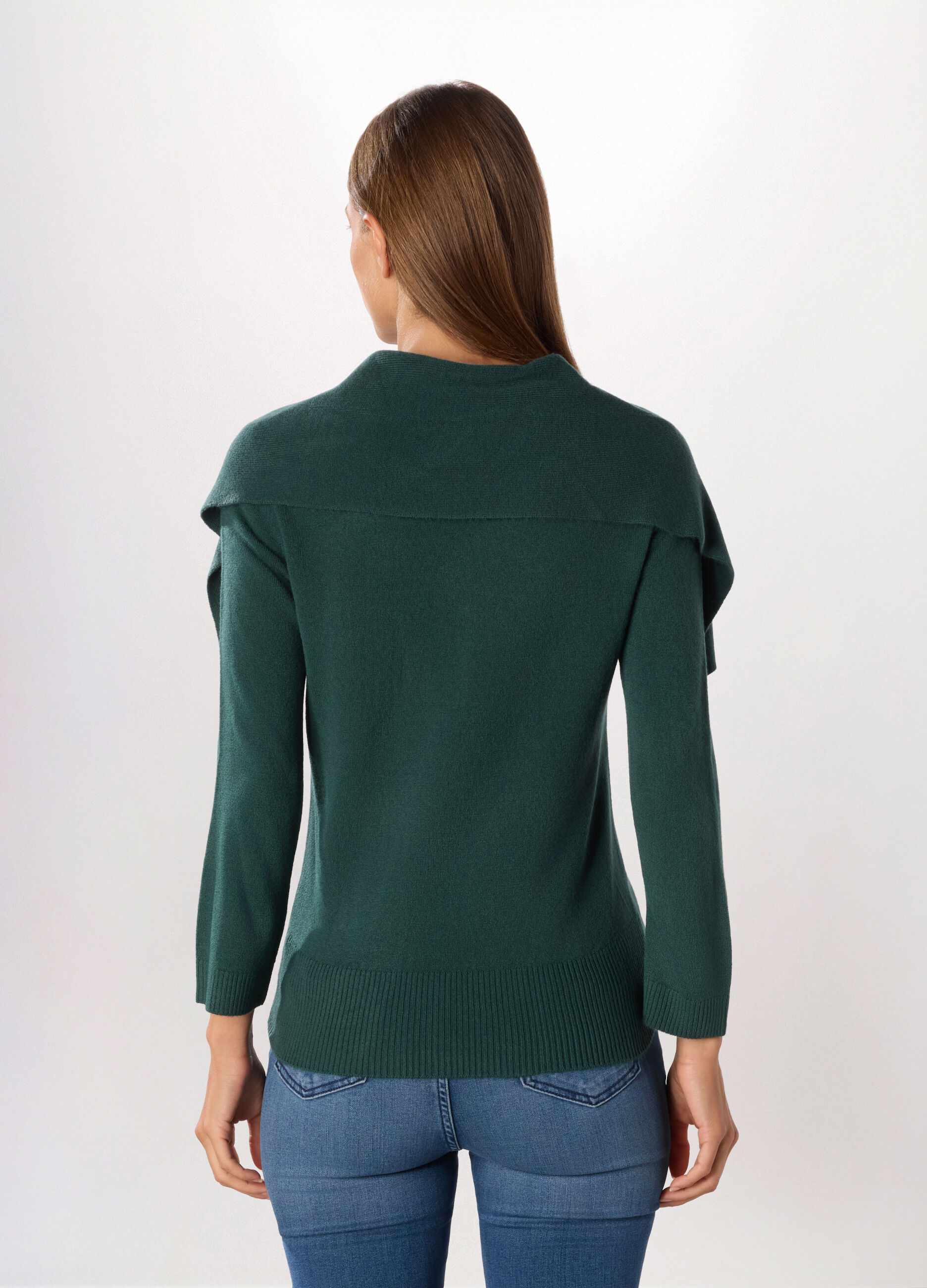 Pullover tricot con colletto donna_1