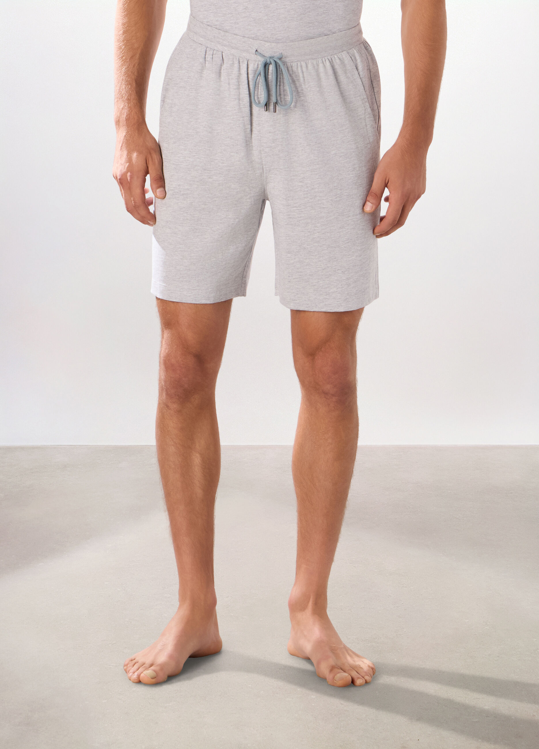 Pantaloncini pigiama in puro cotone uomo_2