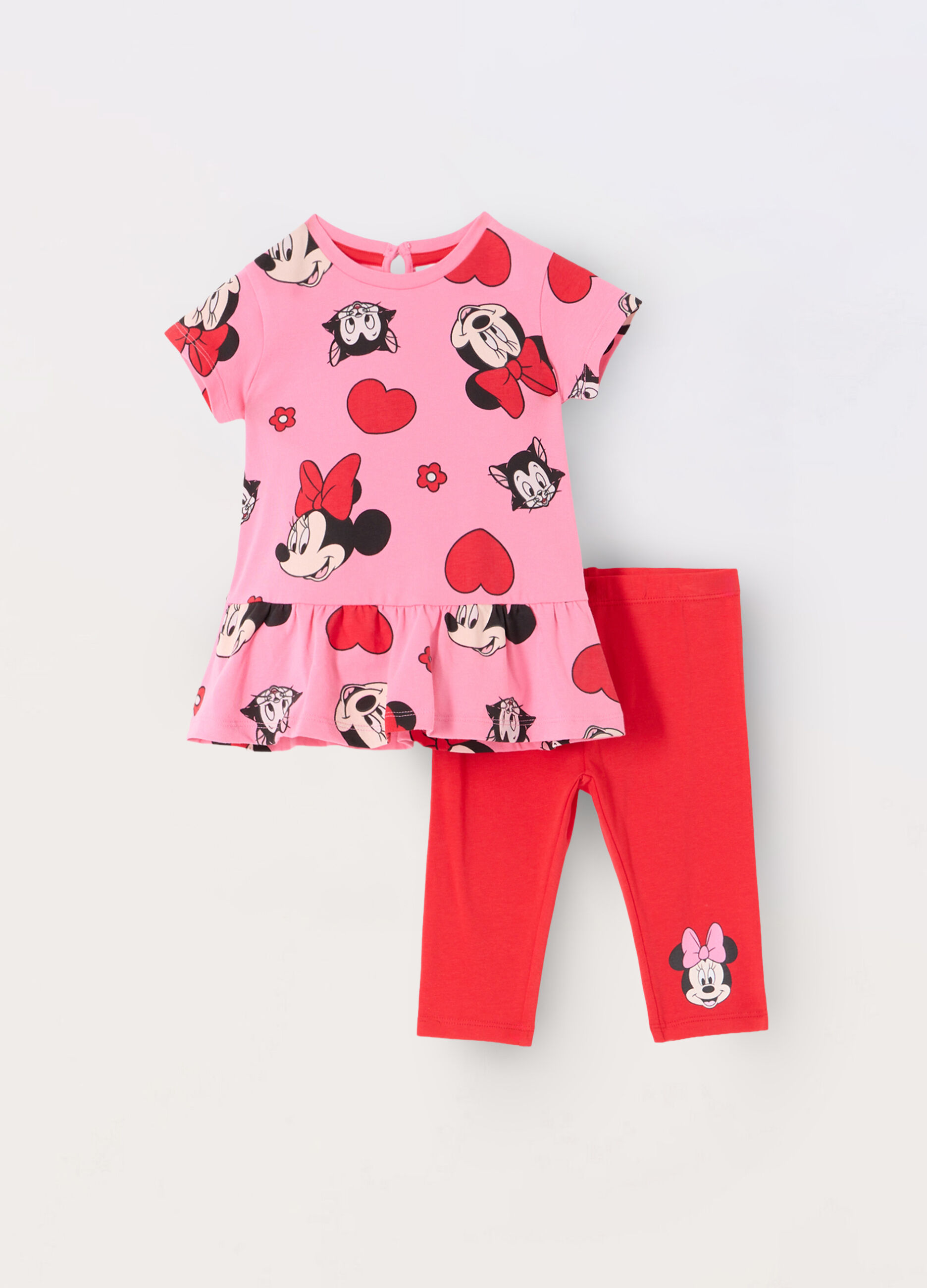 Jogging set in jersey di cotone stretch neonata_0