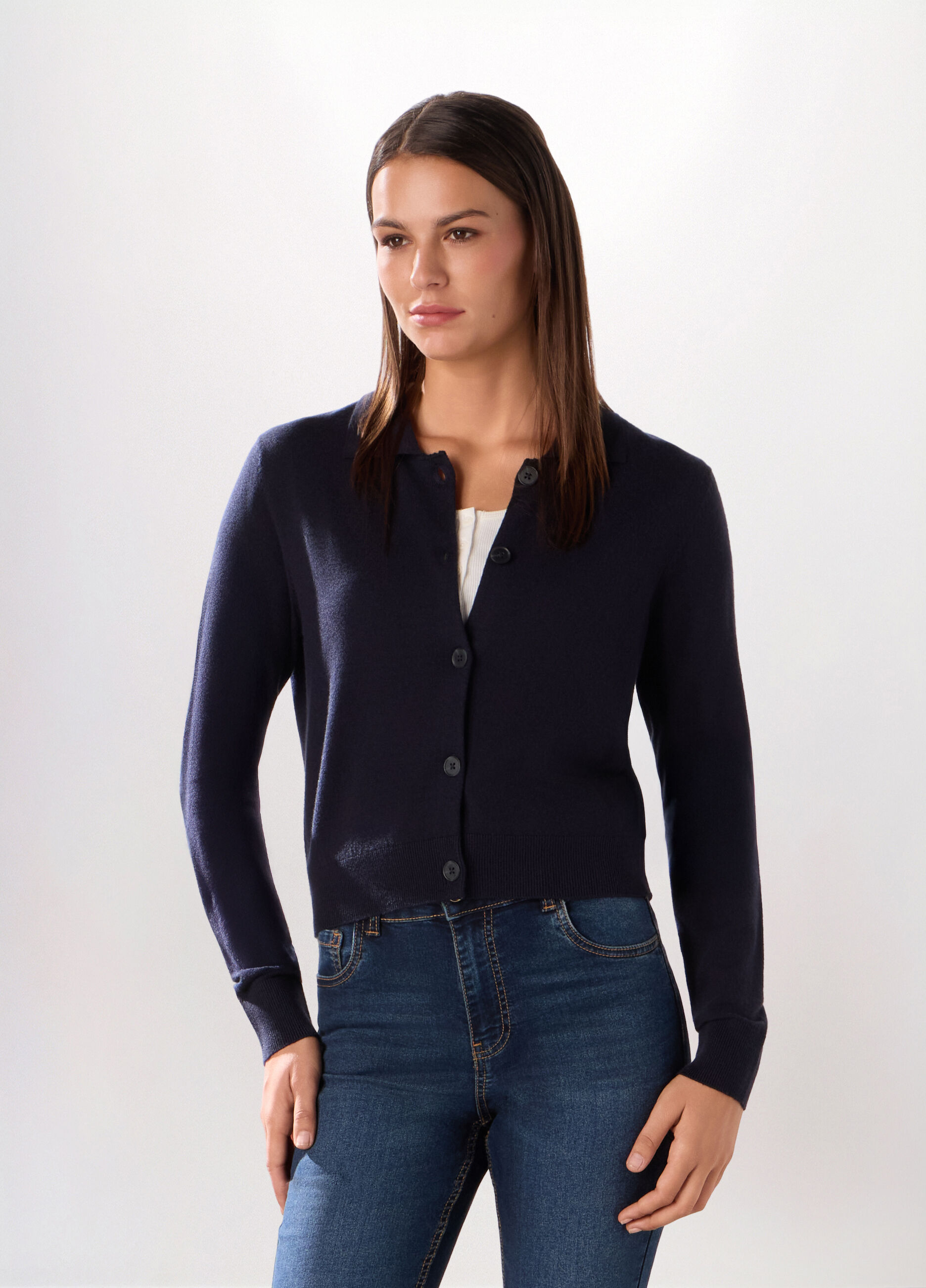 Cardigan misto viscosa donna_0
