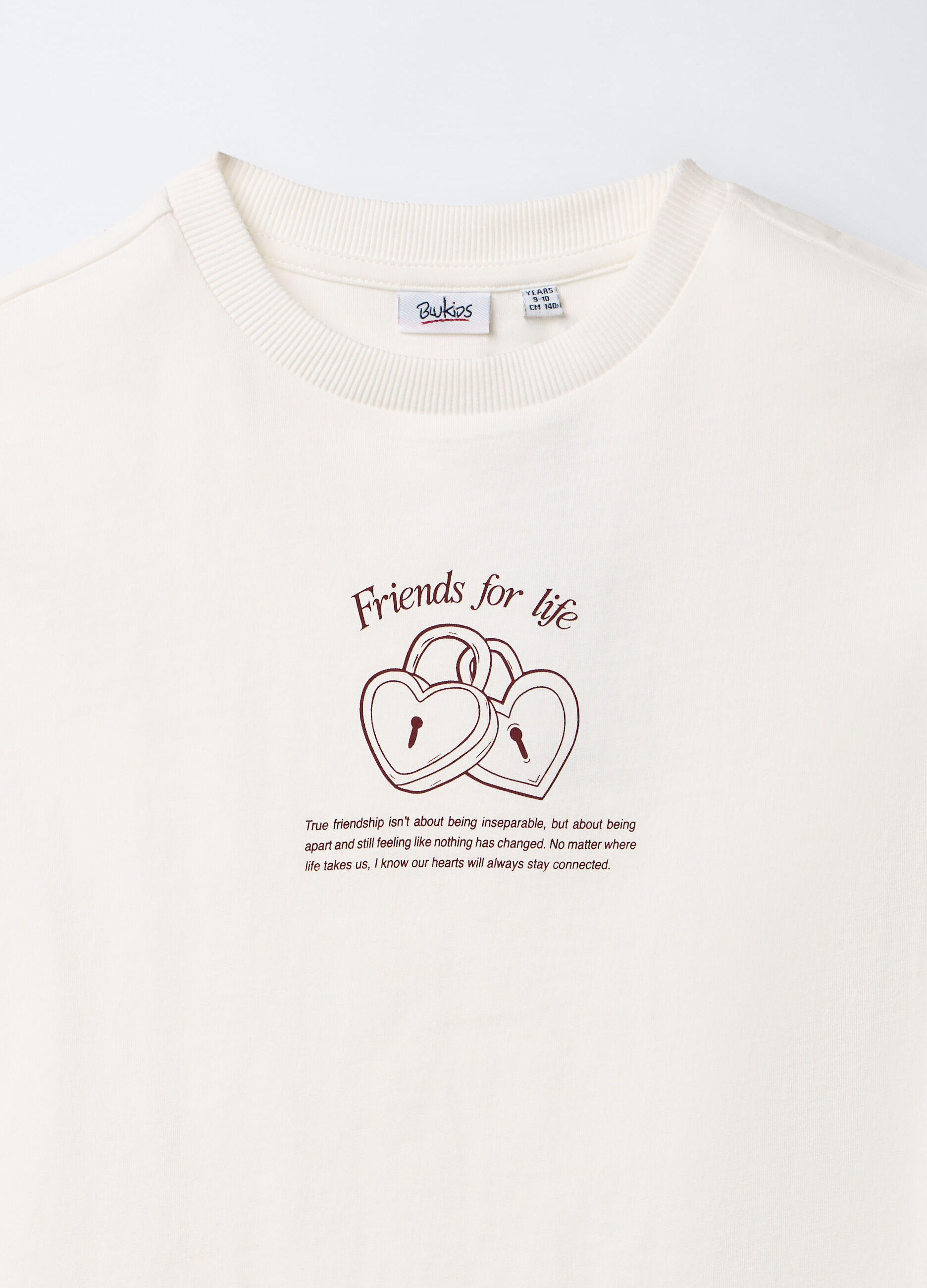 T-shirt girocollo in jersey di puro cotone ragazza_2