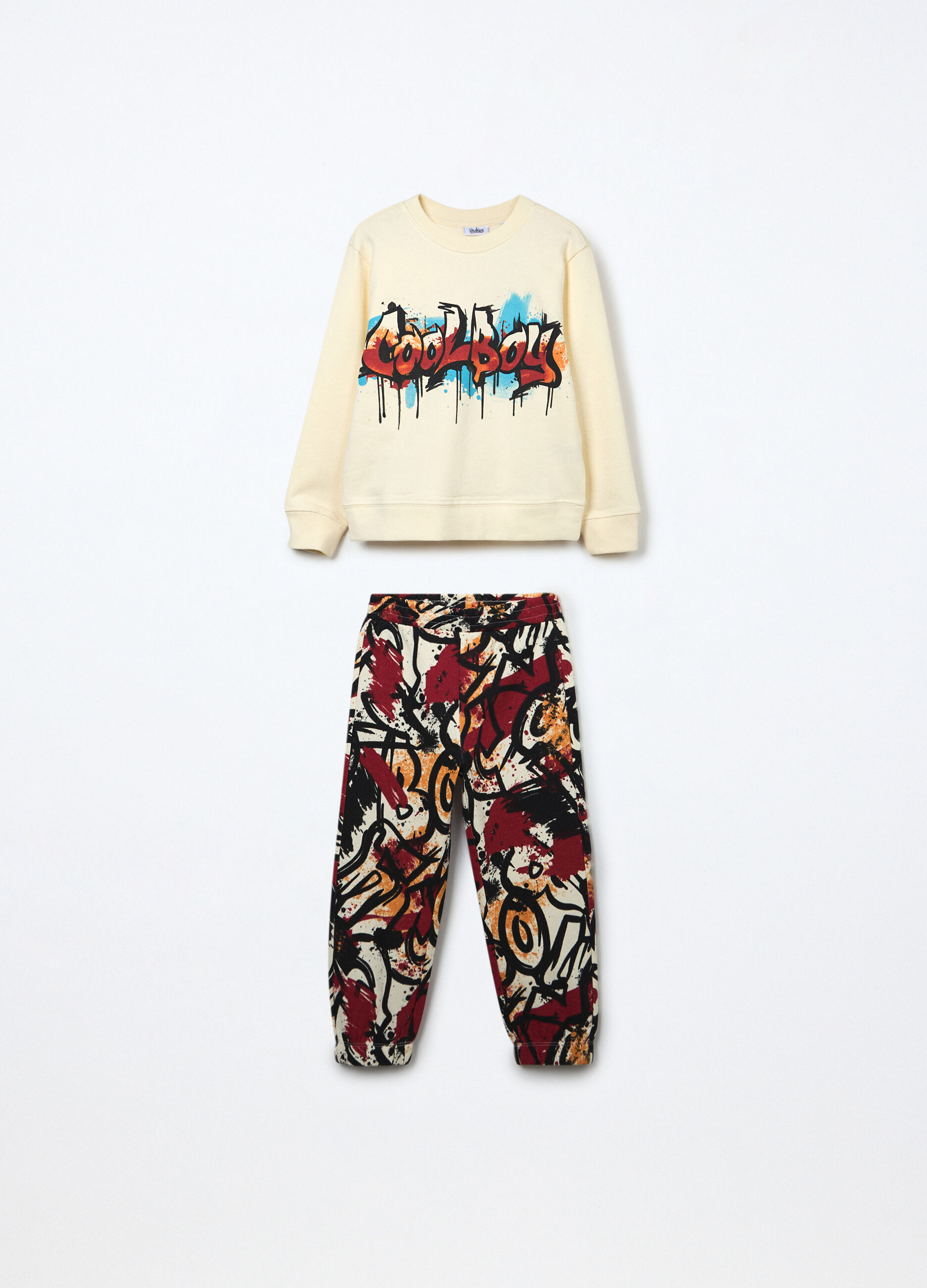 Jogging set in puro cotone fleece bambino_0