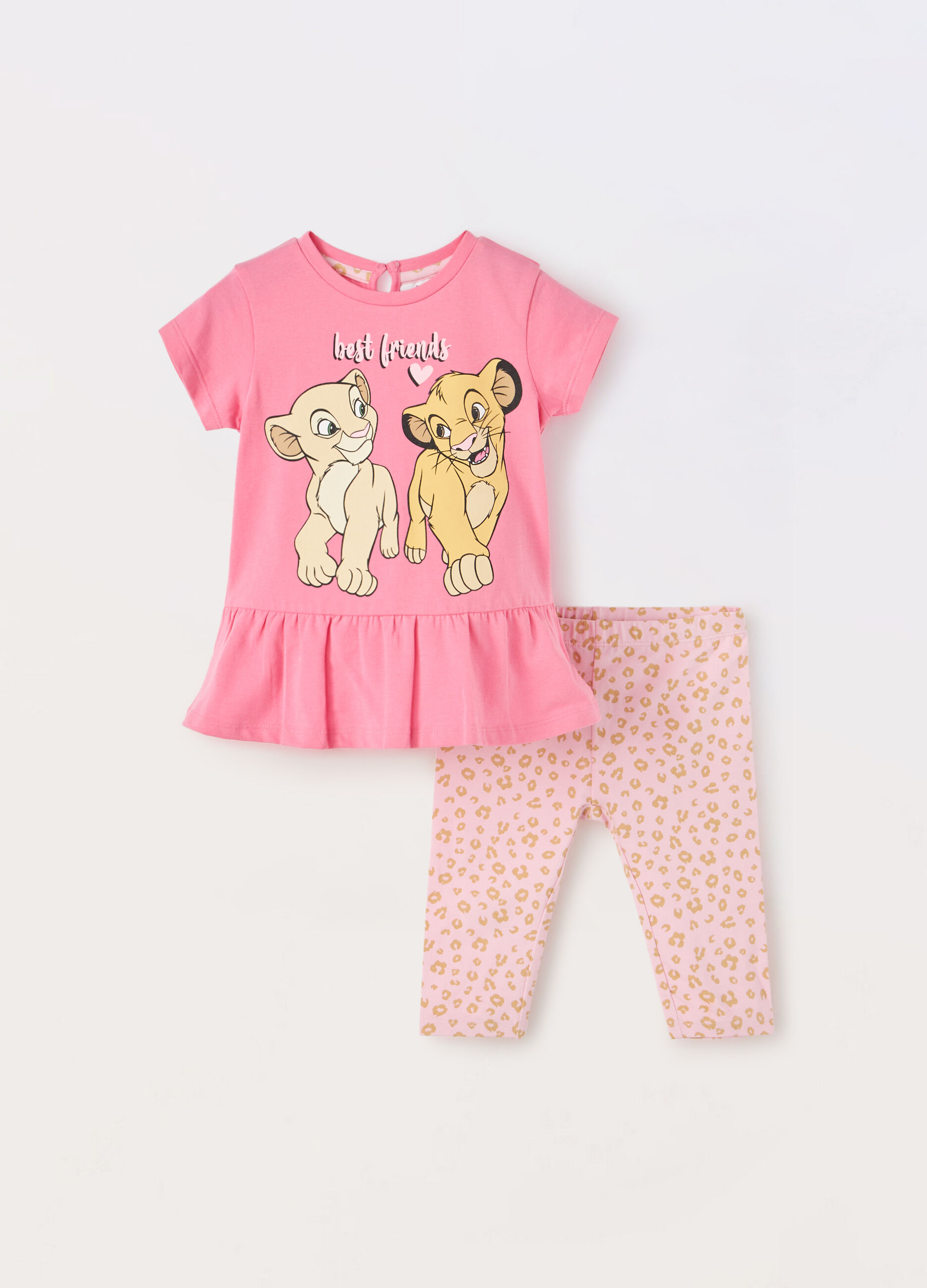 Jogging set in jersey di cotone stretch neonata_0