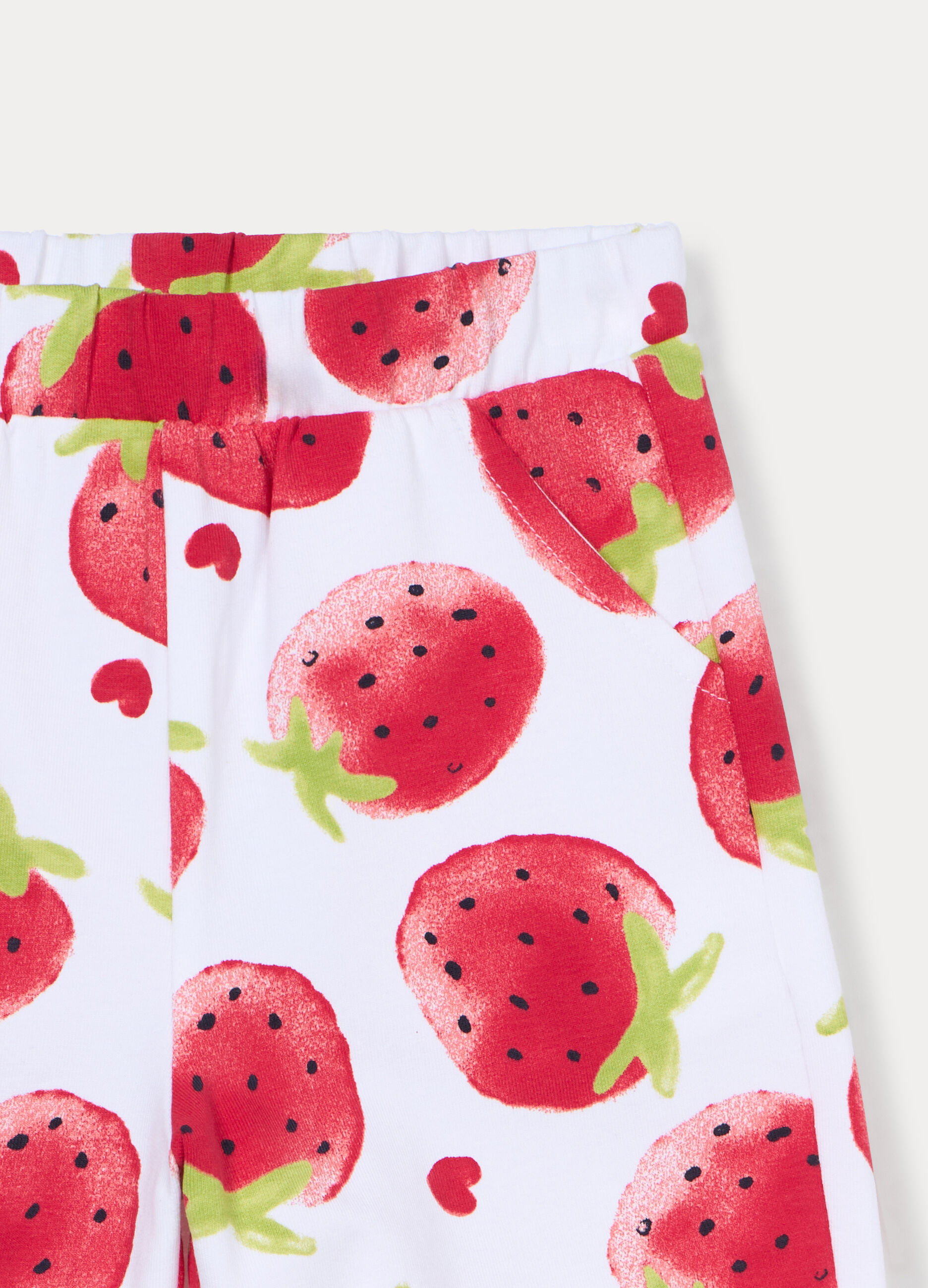 Pantaloni wide leg in french terry di cotone stretch bimba_2