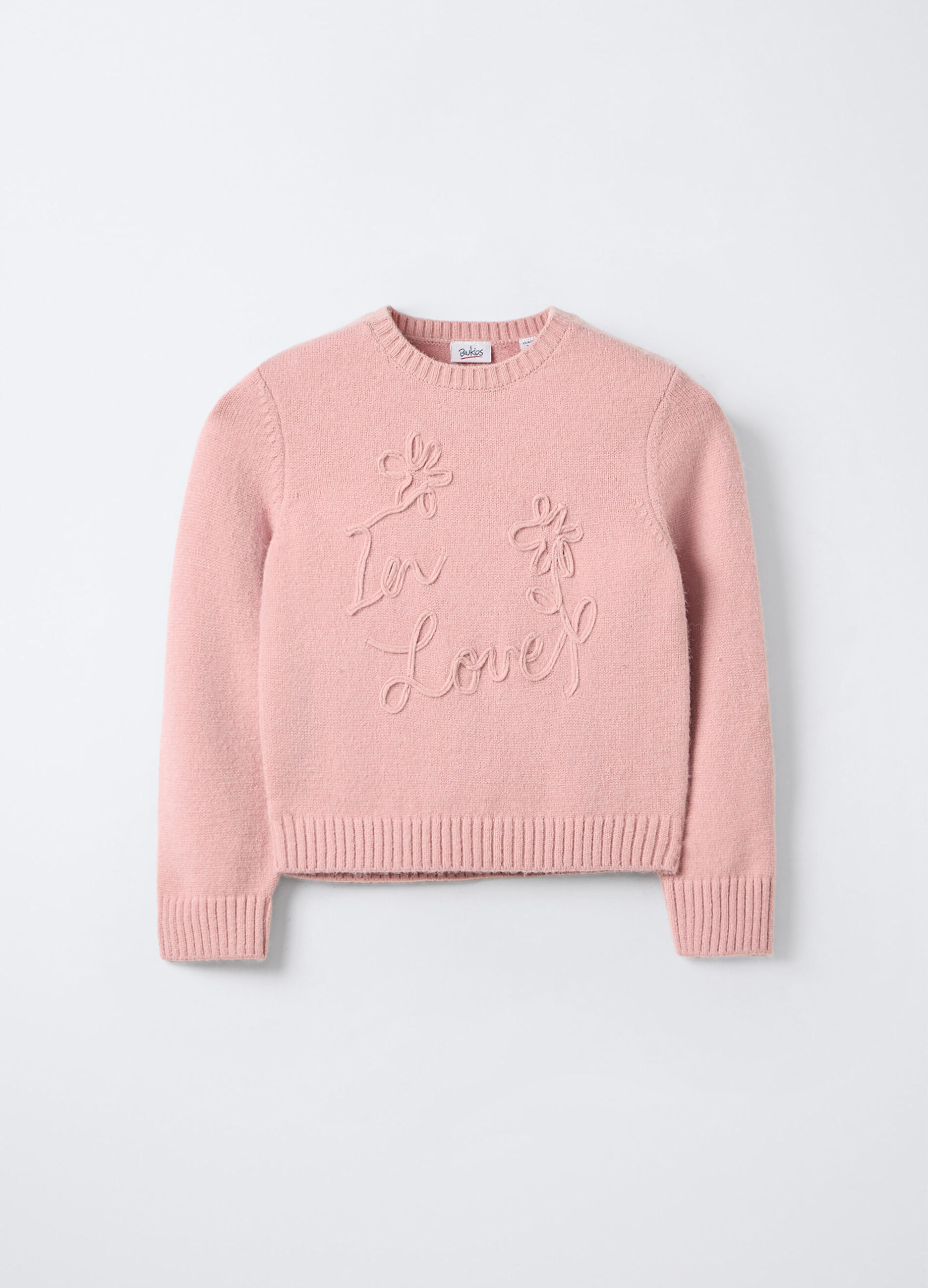 Pullover girocollo jaquard bambina_0