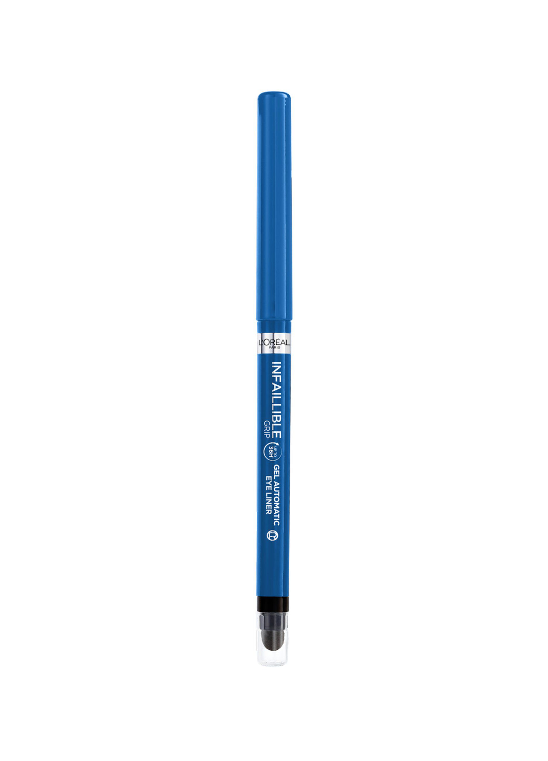 L'Oréal Paris Matita Automatica in Gel Infaillible 36H Grip Liner, Tratto Sfumabile a Lunga Tenuta, Waterproof, Formula in Gel, Tonalità: 06 Electric Blue.