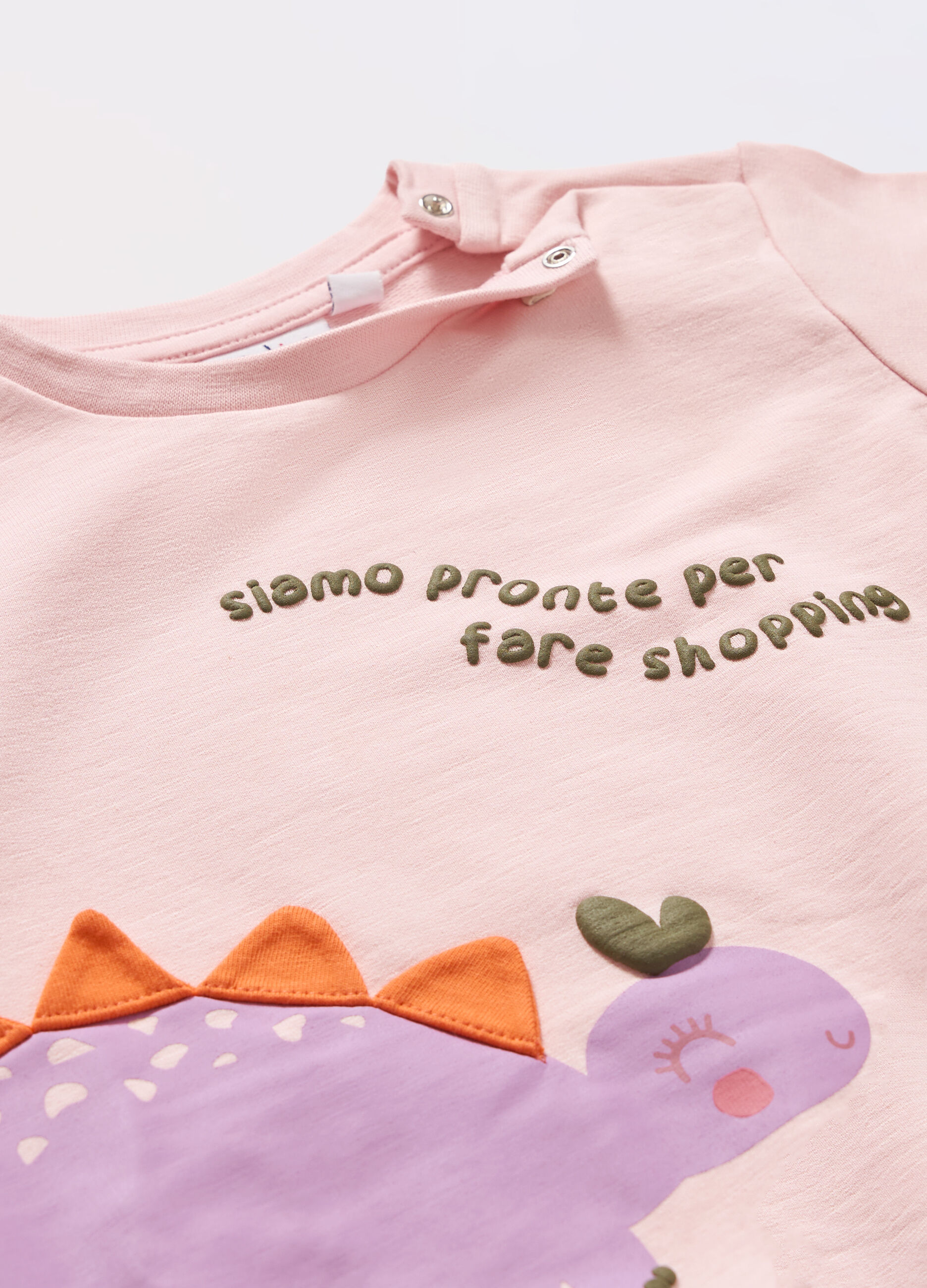 Felpa in french terry di cotone stretch neonata_1