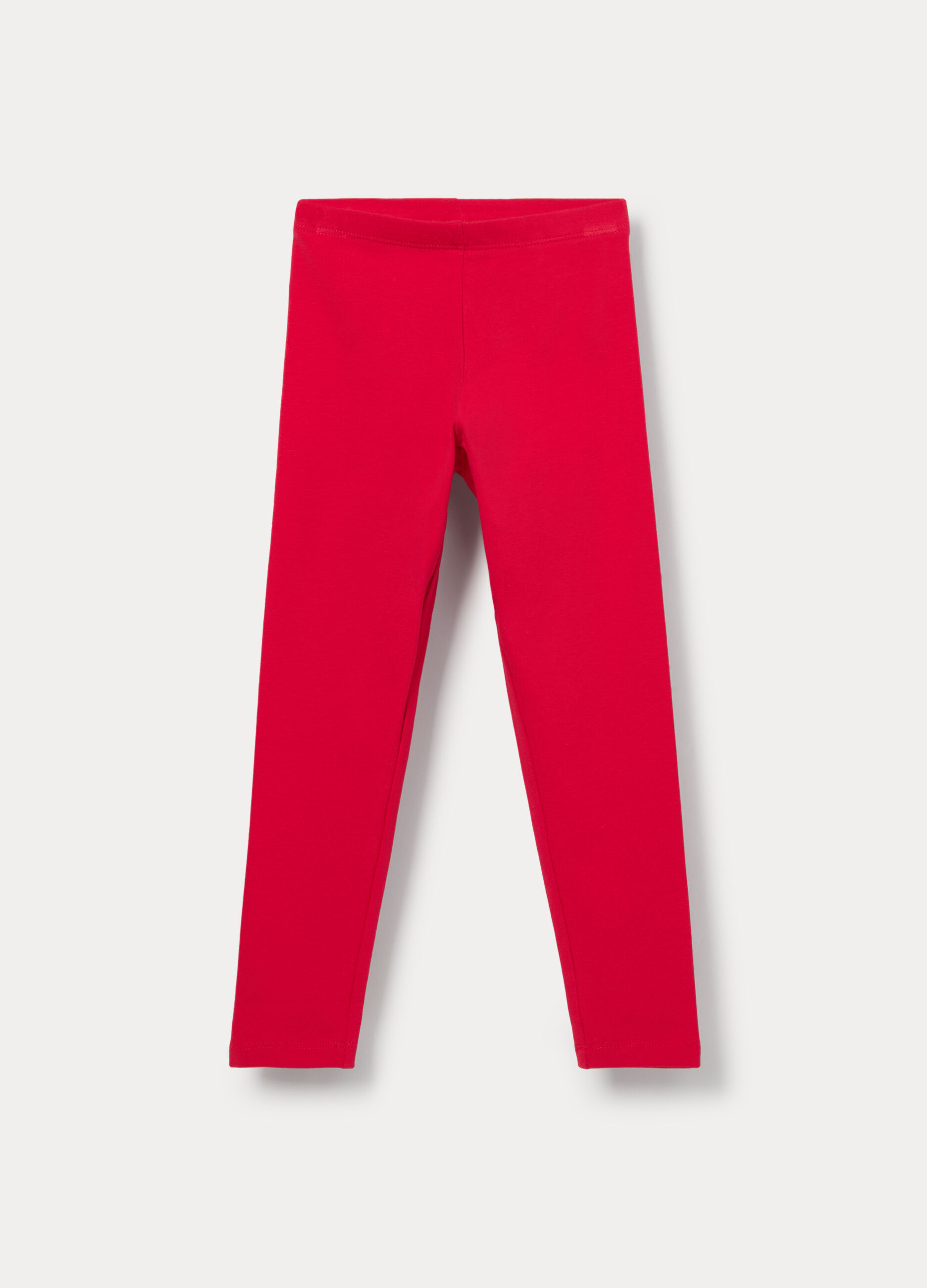 Leggings in jersey di cotone stretch bambina_0