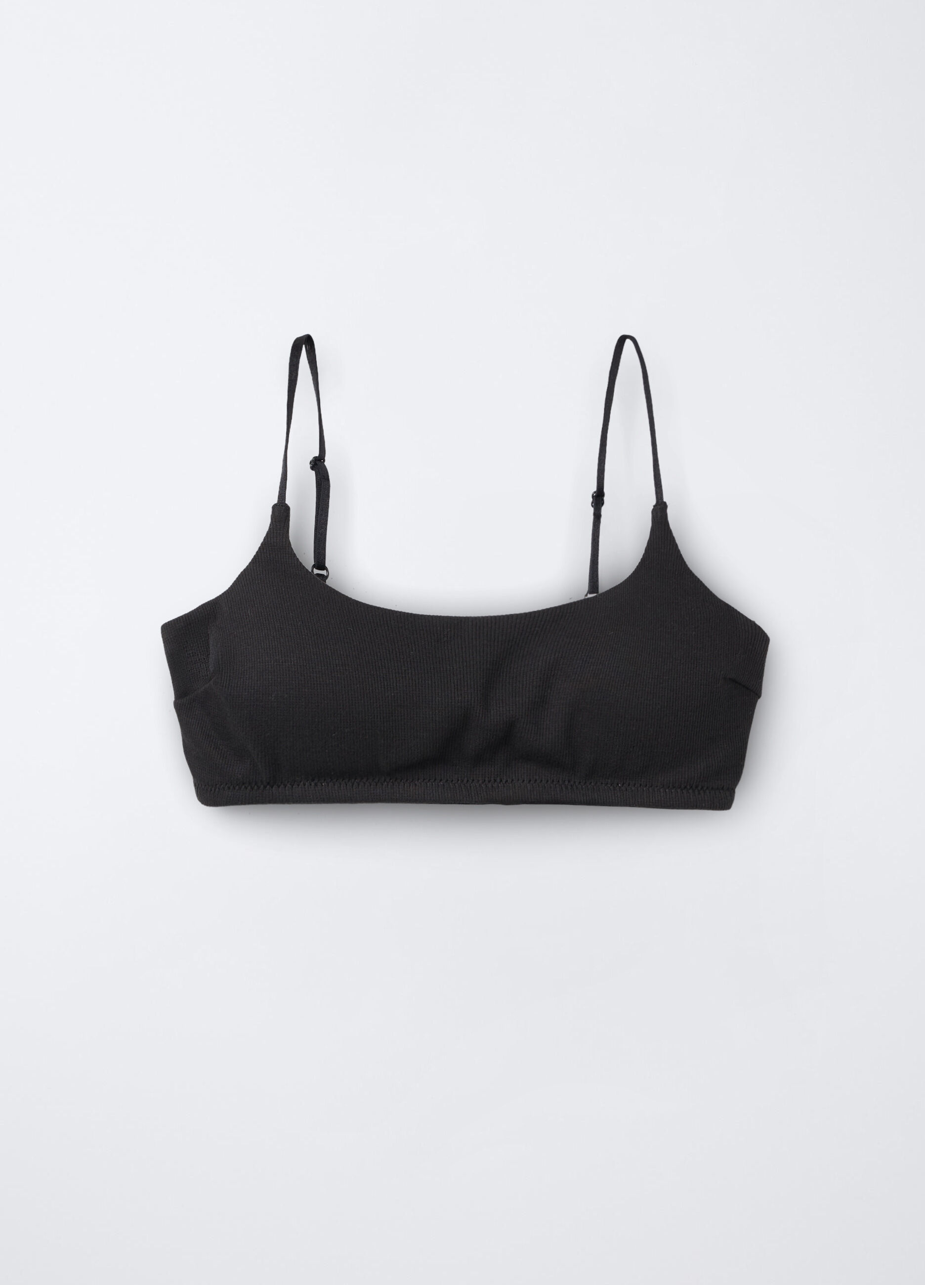 Top imbottito in costina di cotone stretch ragazza_0