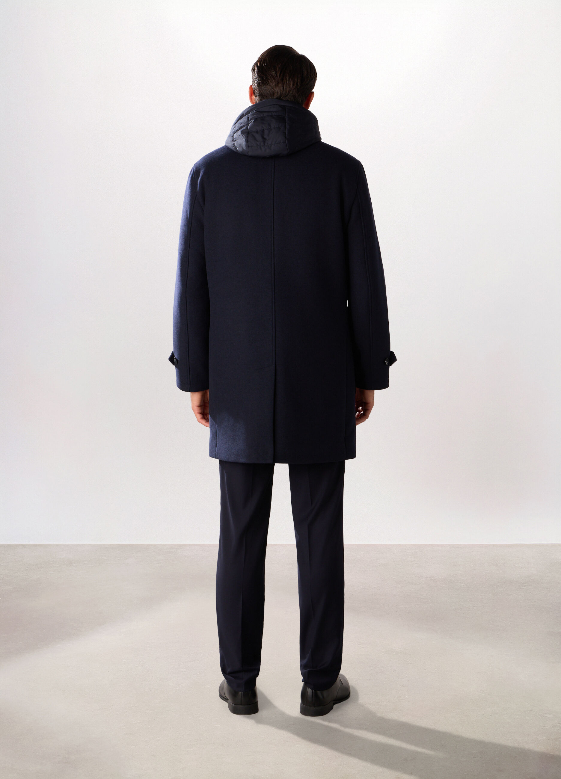 Cappotto imbottito in misto lana uomo_1