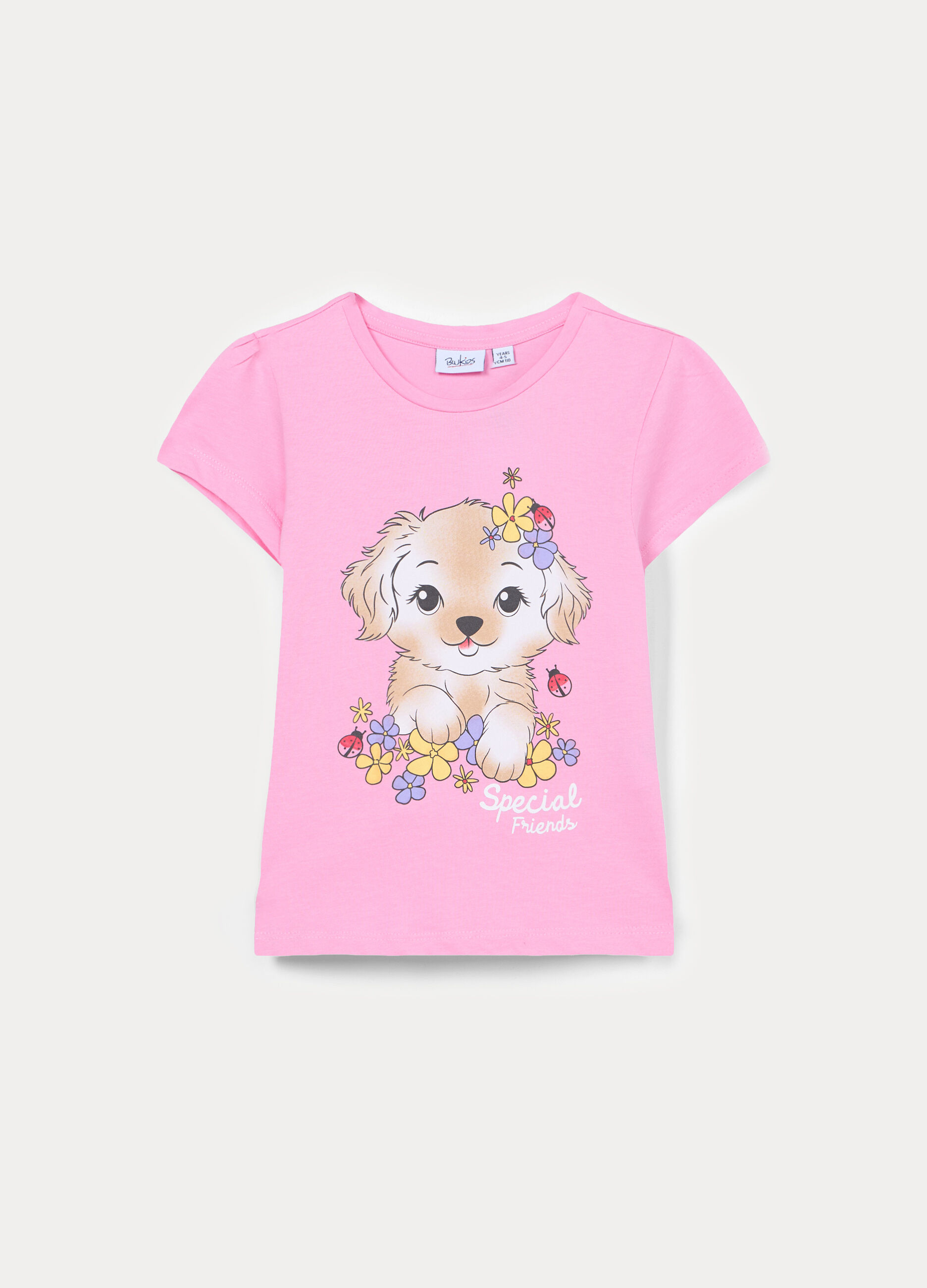 T-shirt girocollo in jersey di puro cotone bambina_0