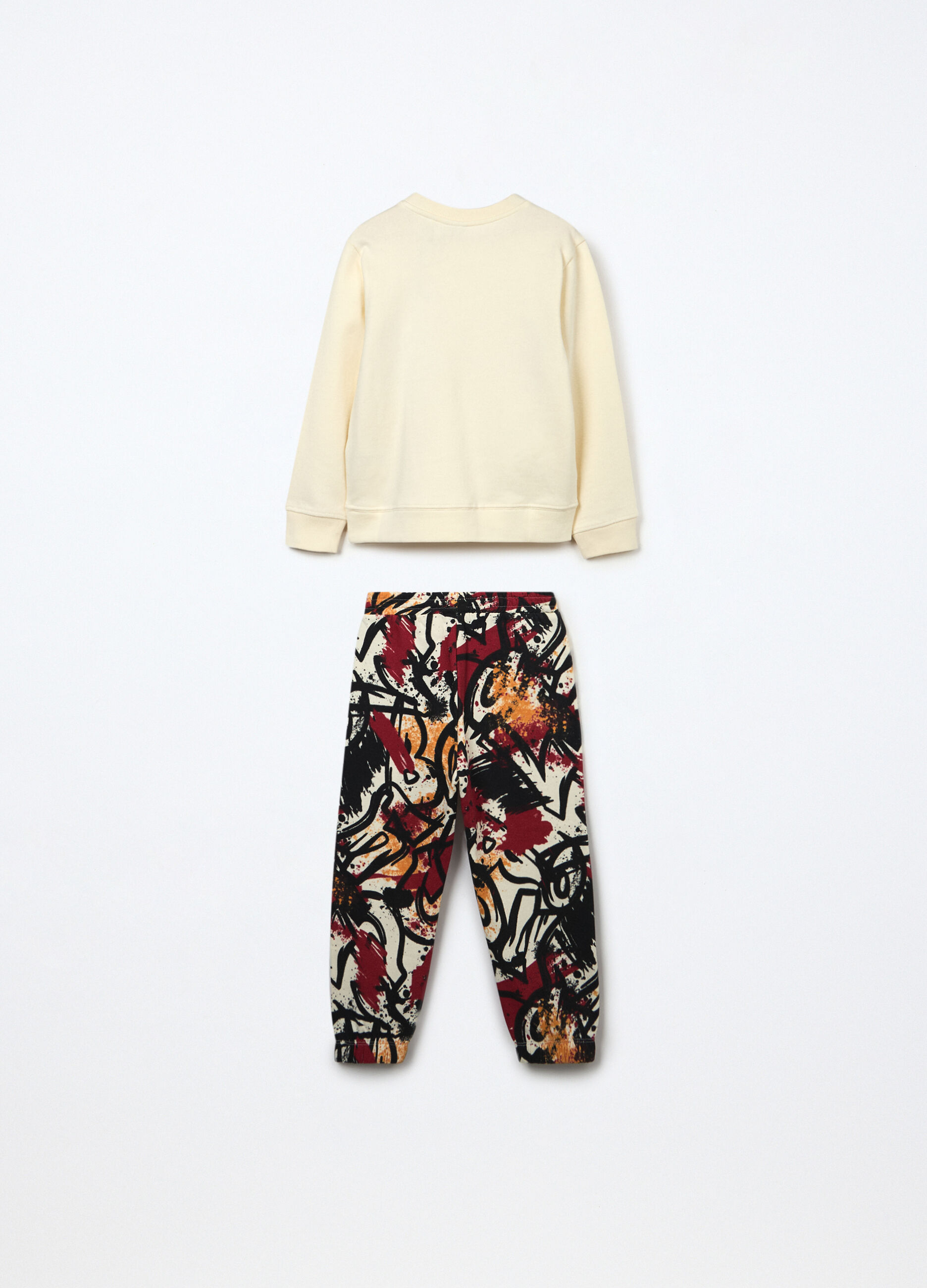 Jogging set in puro cotone fleece bambino_1